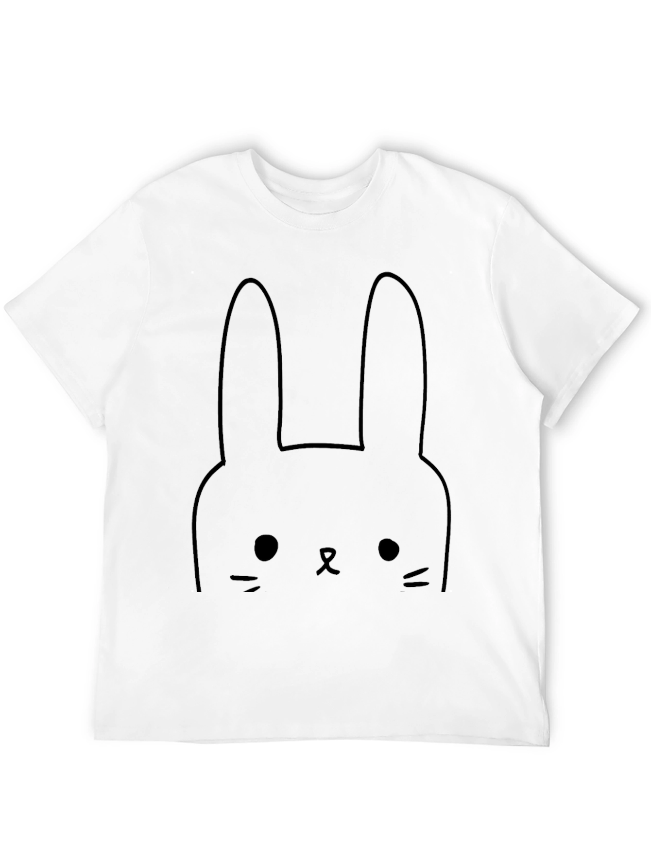 Cute Bunny Graphic Black T-Shirt
