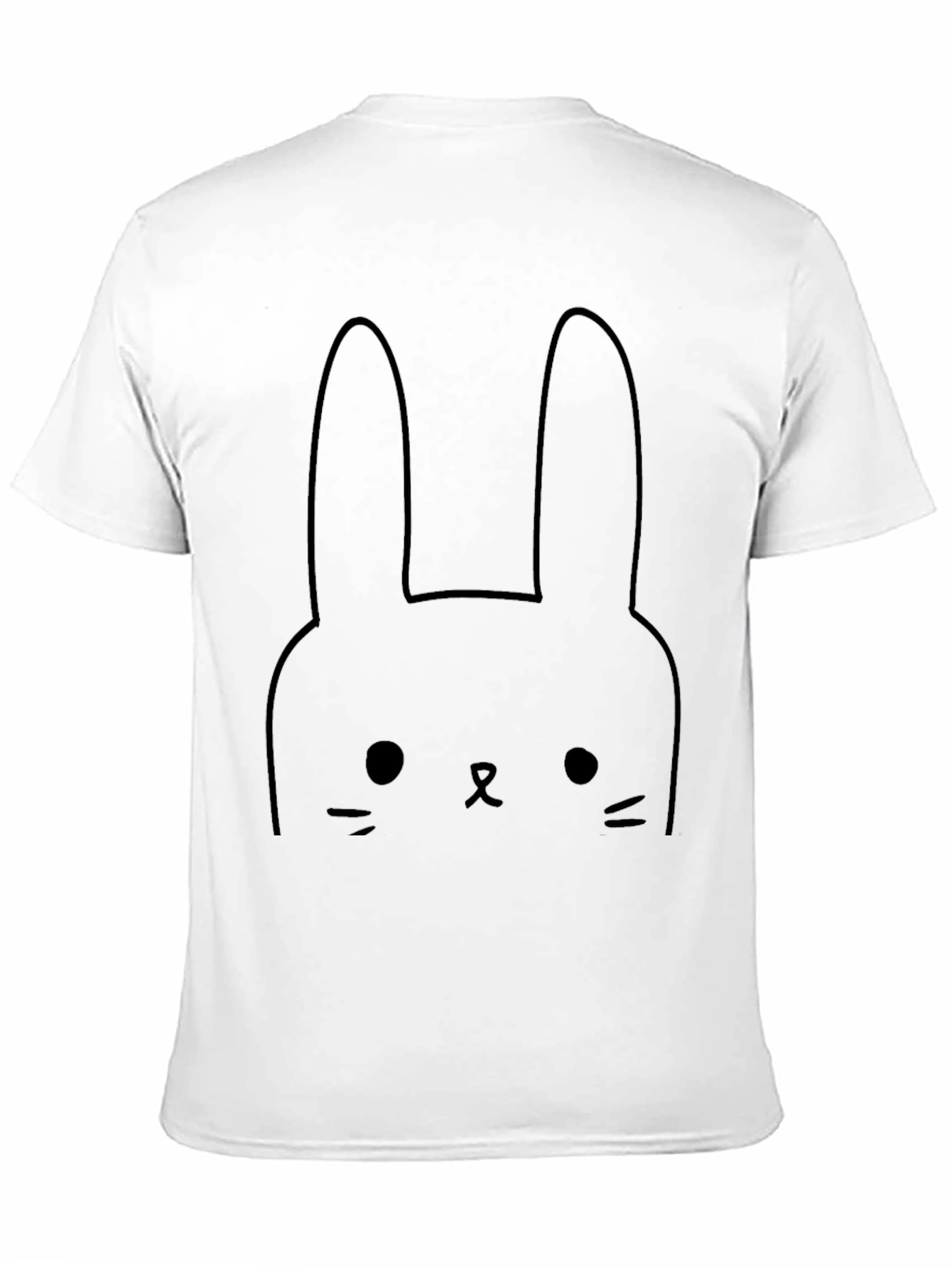 Cute Bunny Graphic Black T-Shirt