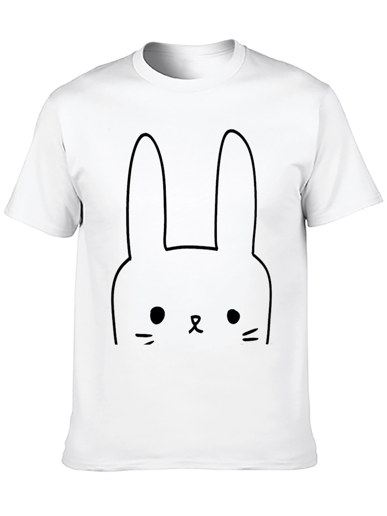 Cute Bunny Graphic Black T-Shirt