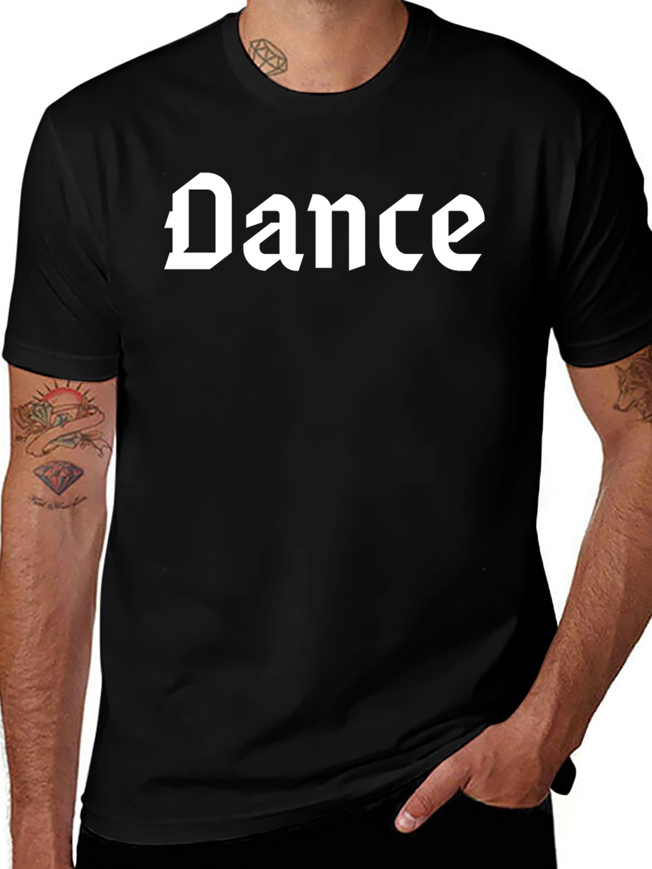 Dance Graphic Tee - Classic Gothic Font