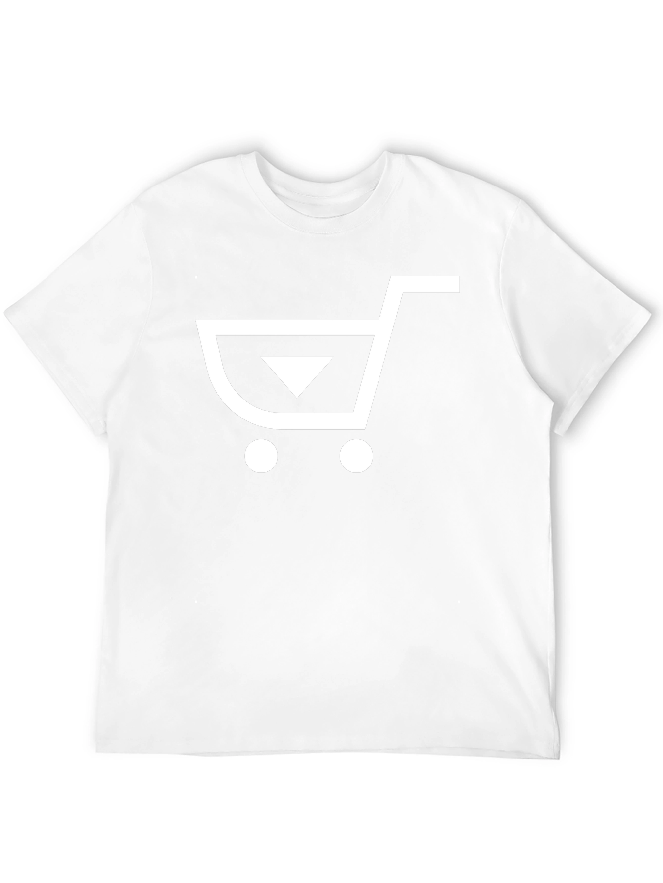 Modern Shopping Cart Graphic Tee - Black