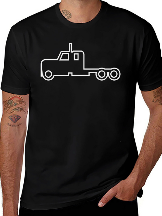 Truck Outline Graphic Tee - Black