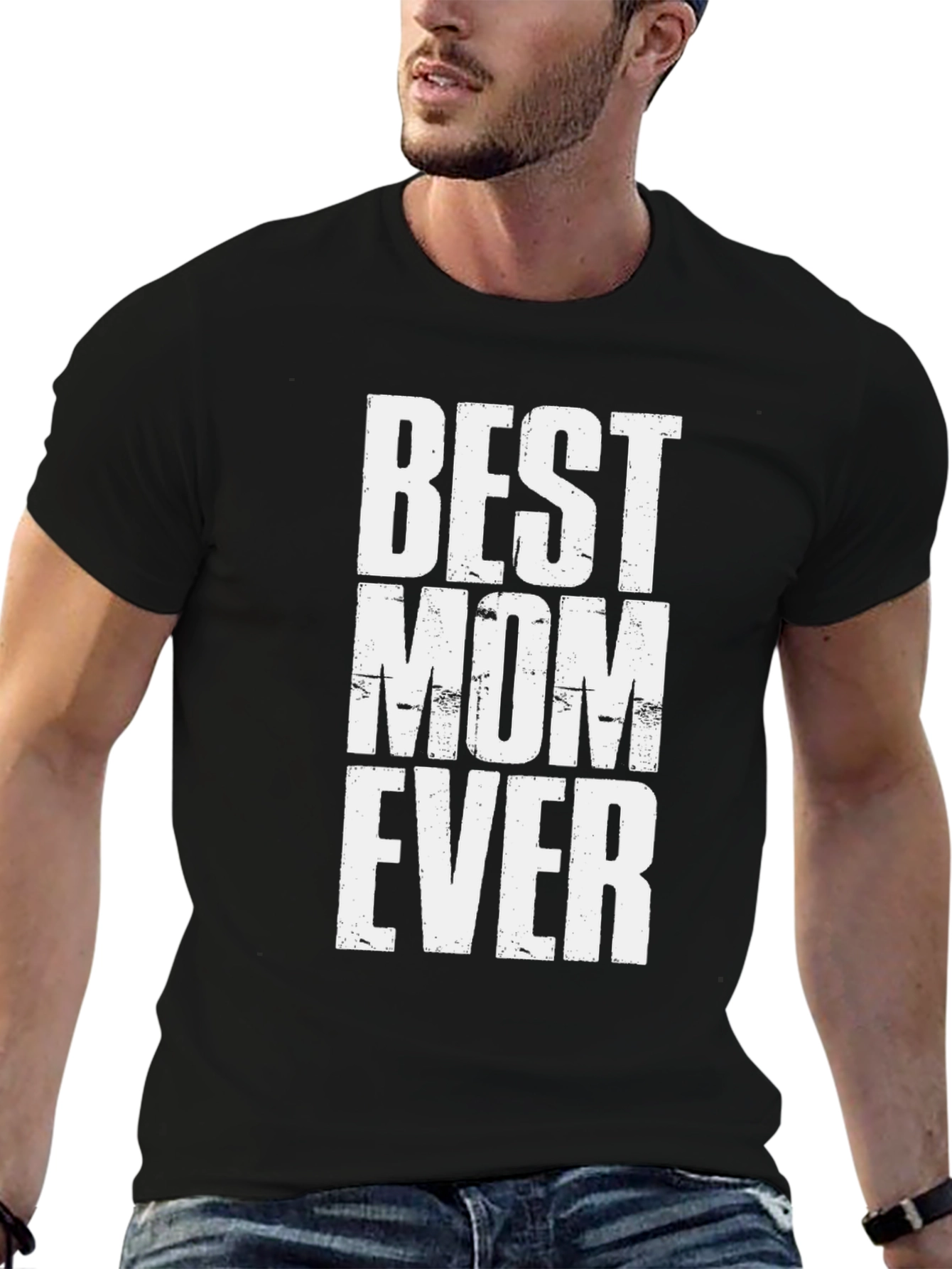 Best Mom Ever Graphic Tee - Black Cotton