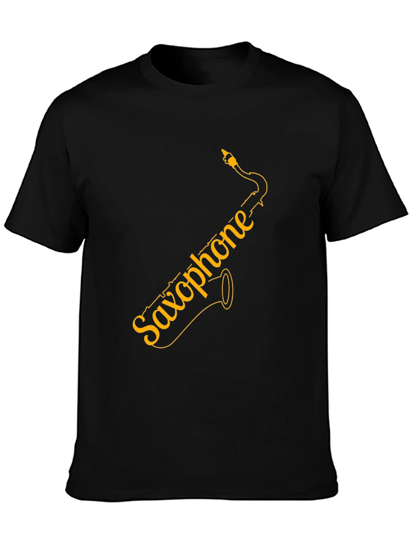 Saxophone Graphic Tee - Black Unisex T-Shirt