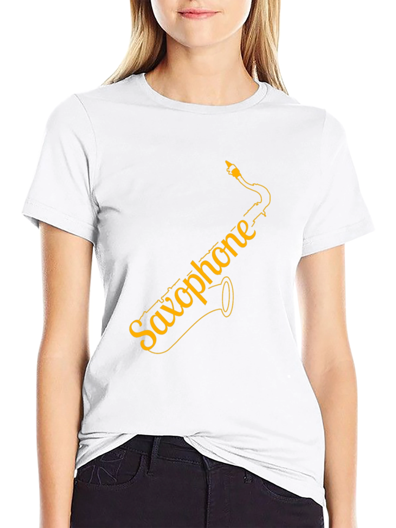Saxophone Graphic Tee - Black Unisex T-Shirt