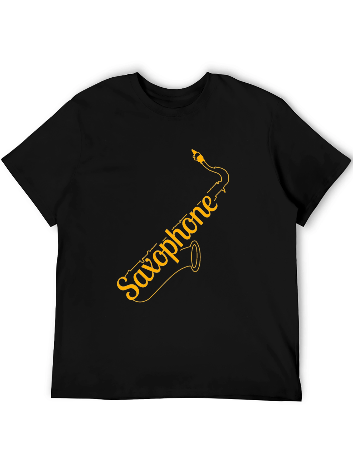 Saxophone Graphic Tee - Black Unisex T-Shirt