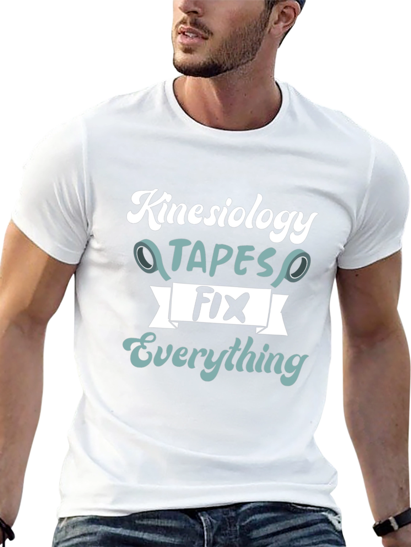 Kinesiology Tapes Fix Everything Black T-Shirt
