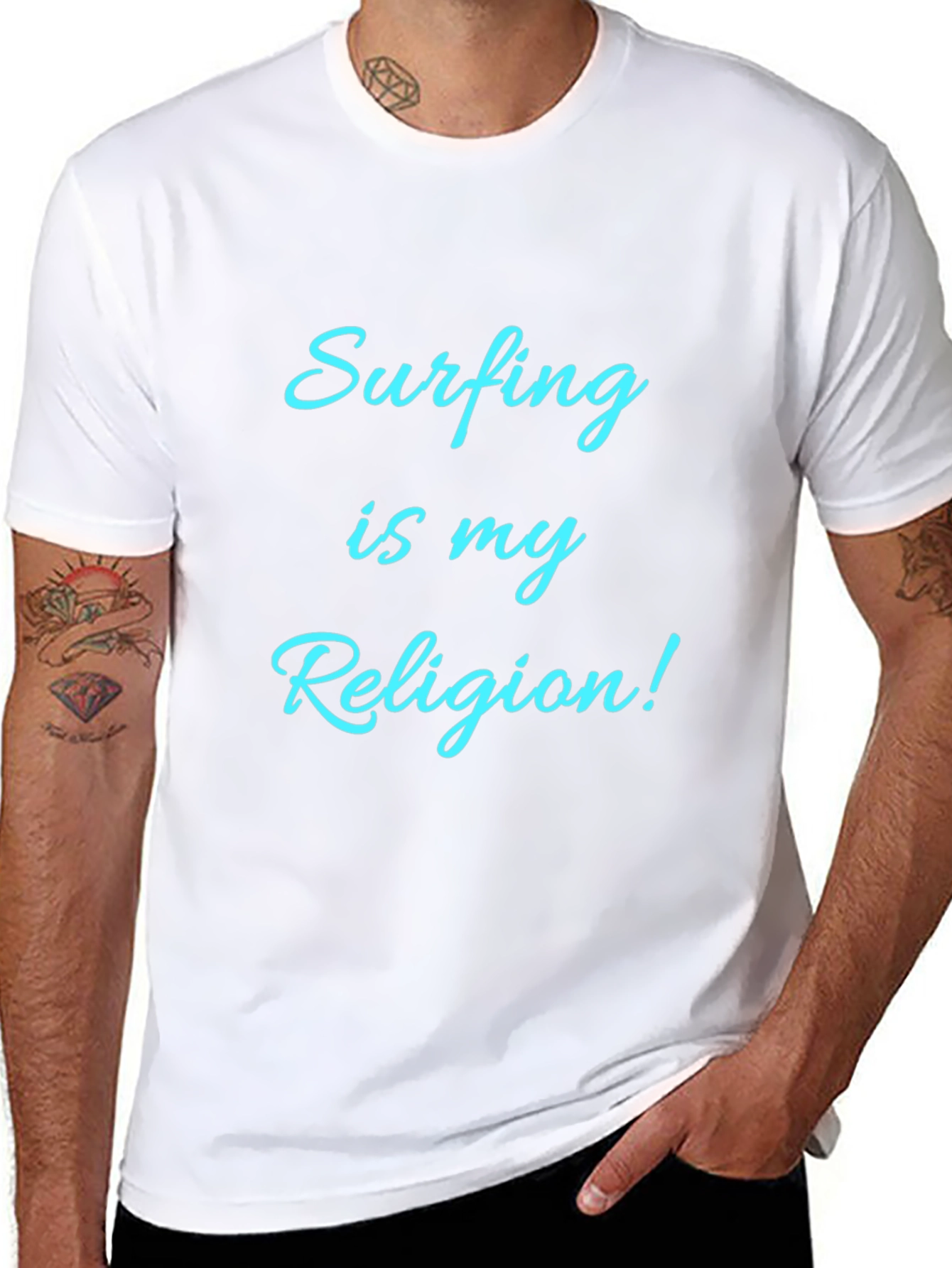 Surfing Is My Religion! Graphic T-Shirt