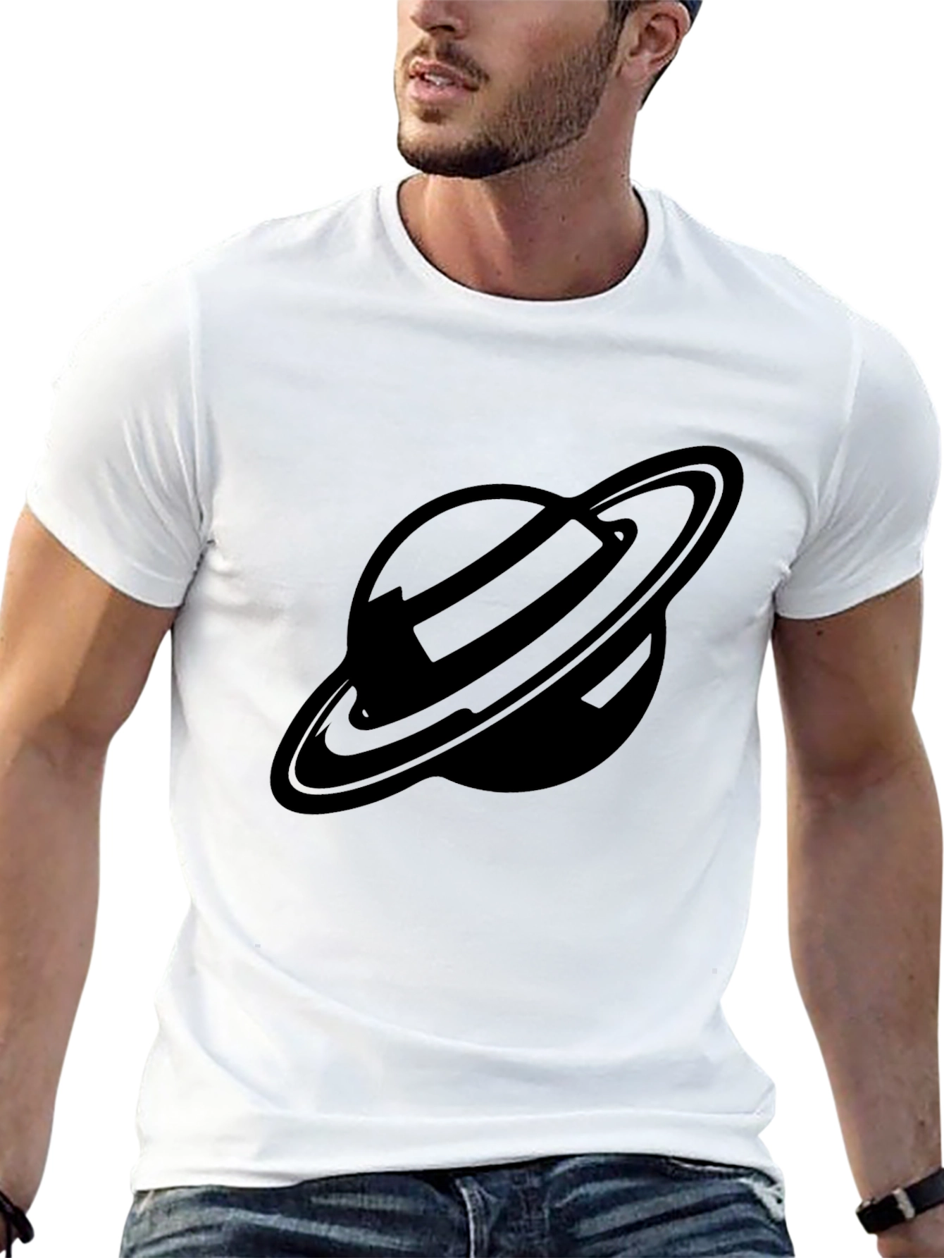 Saturn Graphic Tee - Black Planet T-Shirt