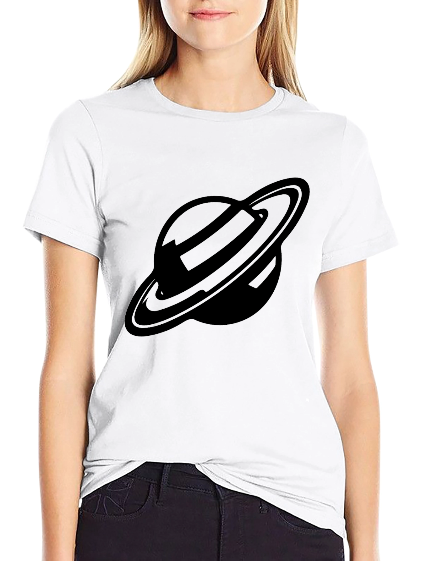 Saturn Graphic Tee - Black Planet T-Shirt