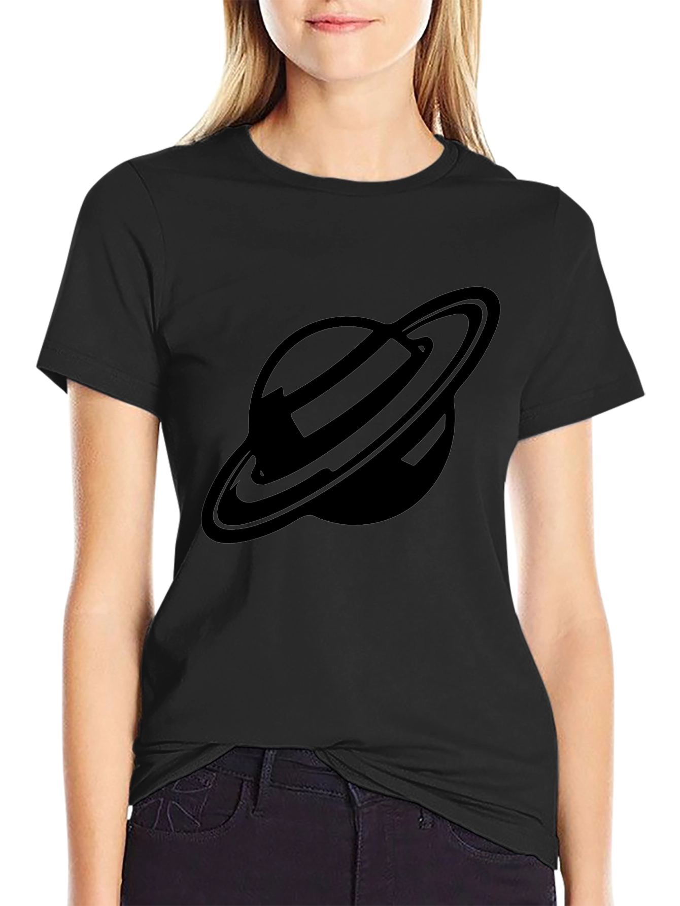 Saturn Graphic Tee - Black Planet T-Shirt