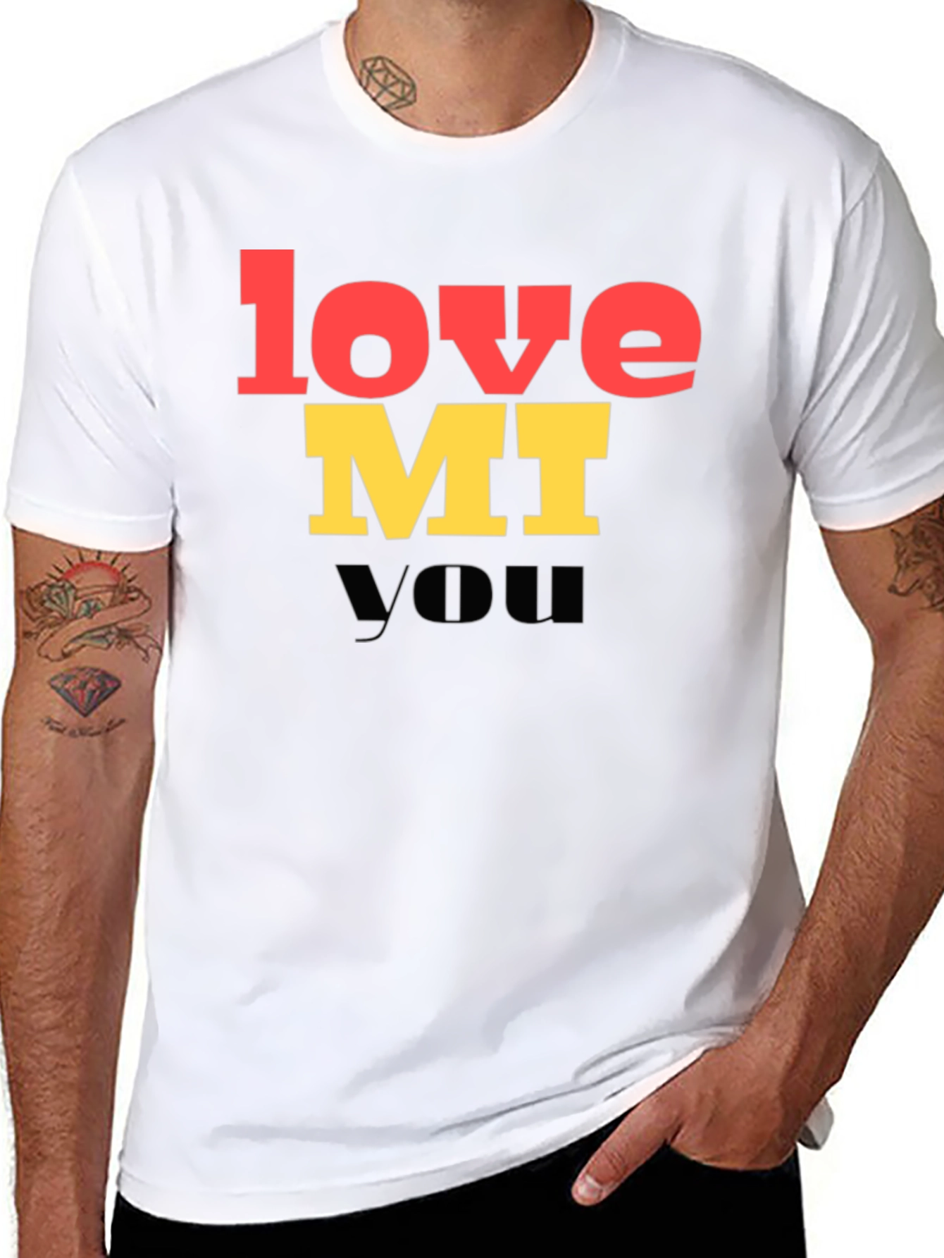 Love MI You Graphic T-Shirt - Trendy Unisex Tee