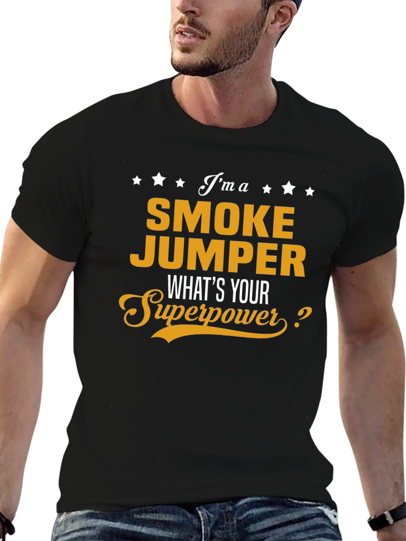 Smoke Jumper Superpower Black T-Shirt