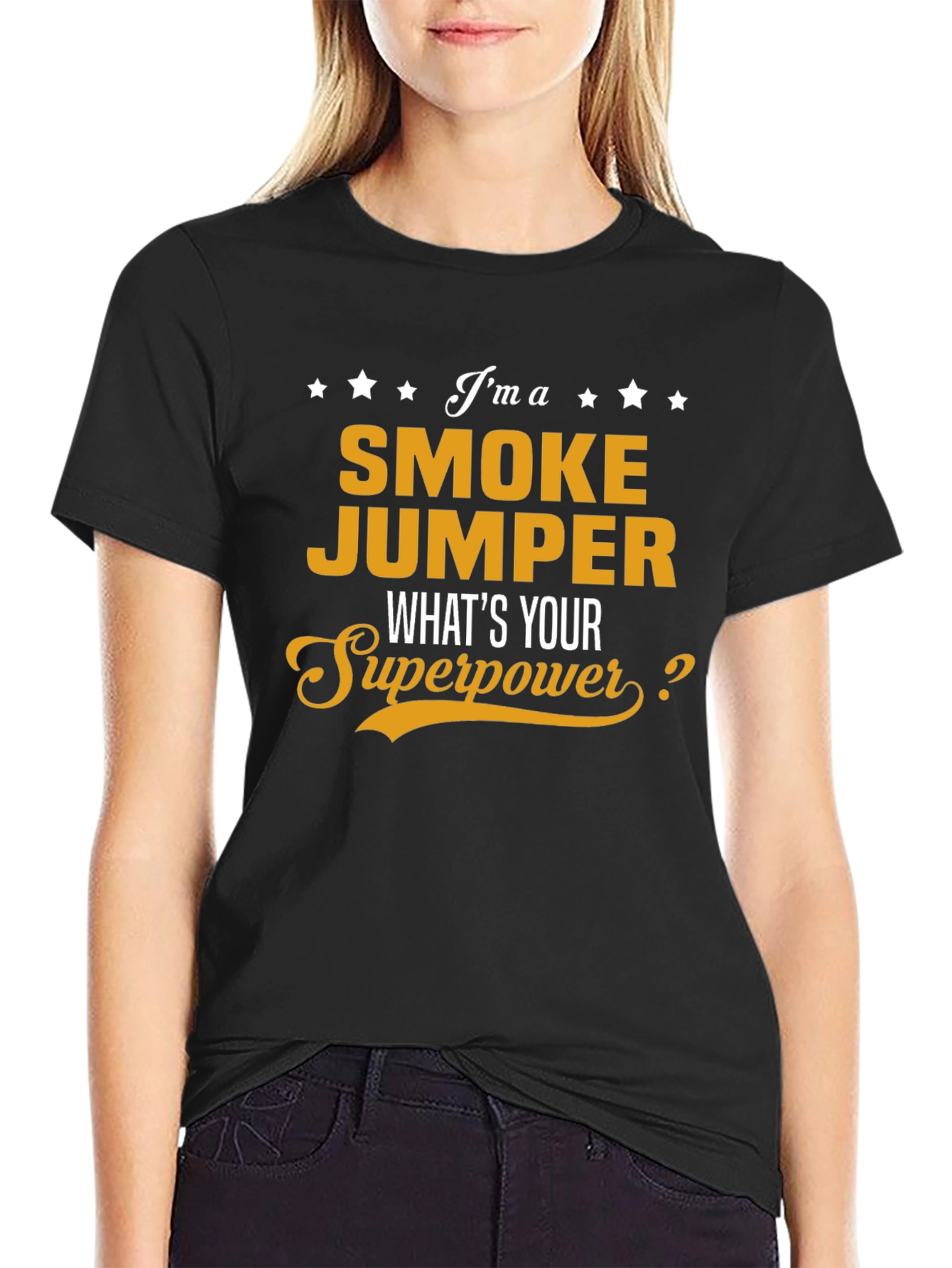 Smoke Jumper Superpower Black T-Shirt