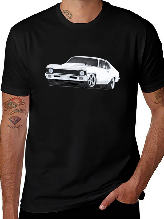 Classic Car Graphic T-Shirt - Black