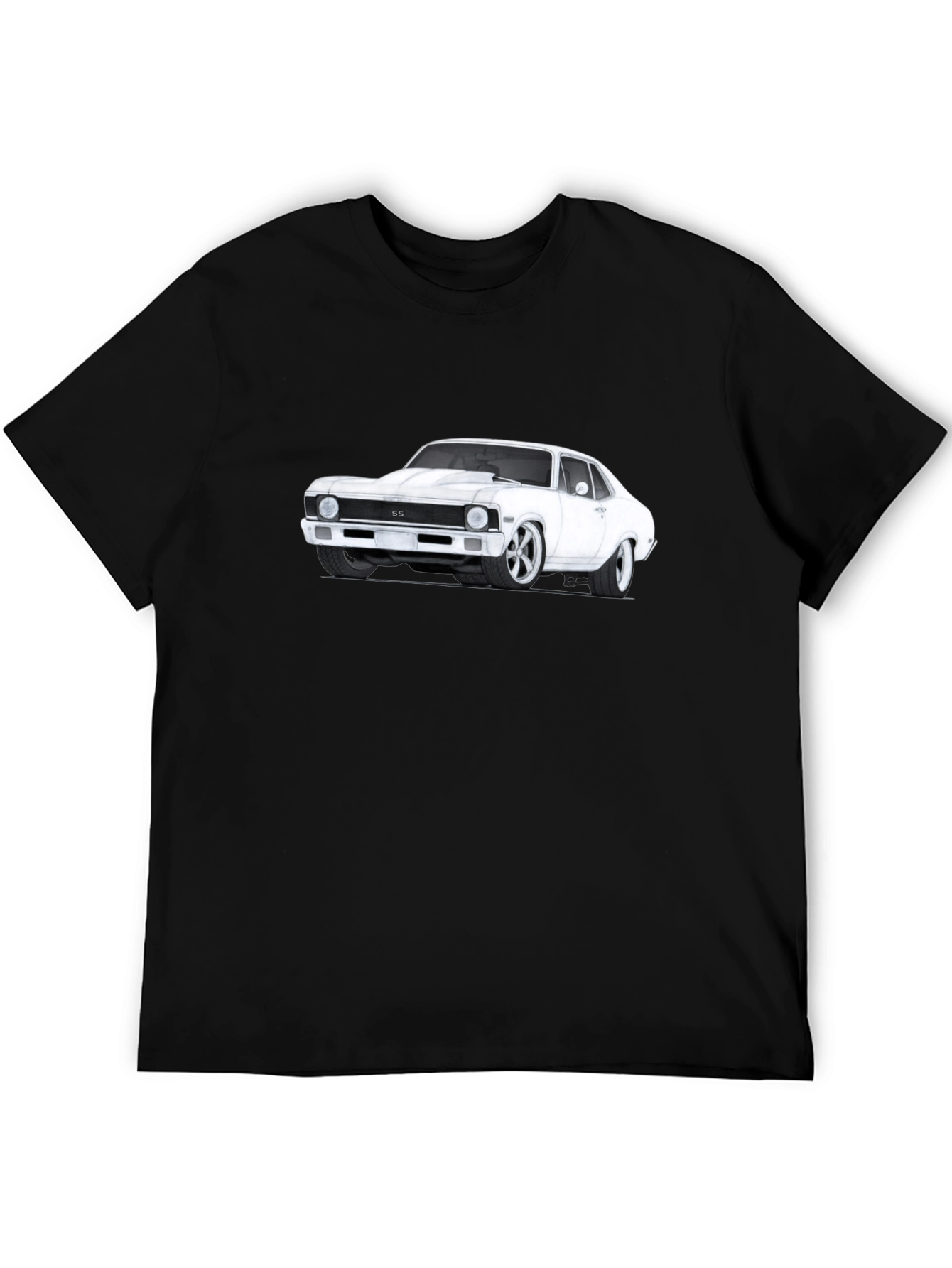 Classic Car Graphic T-Shirt - Black