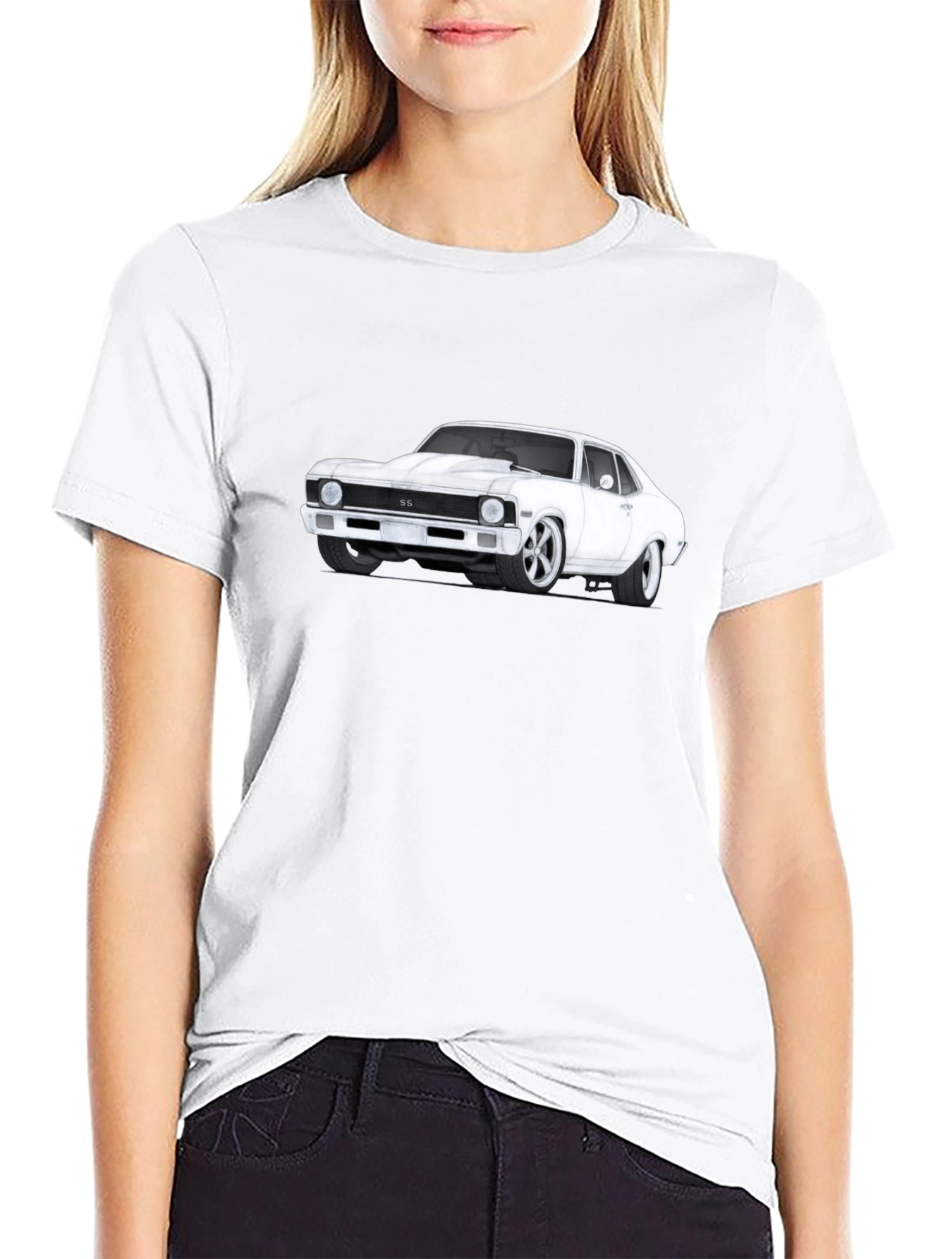 Classic Car Graphic T-Shirt - Black