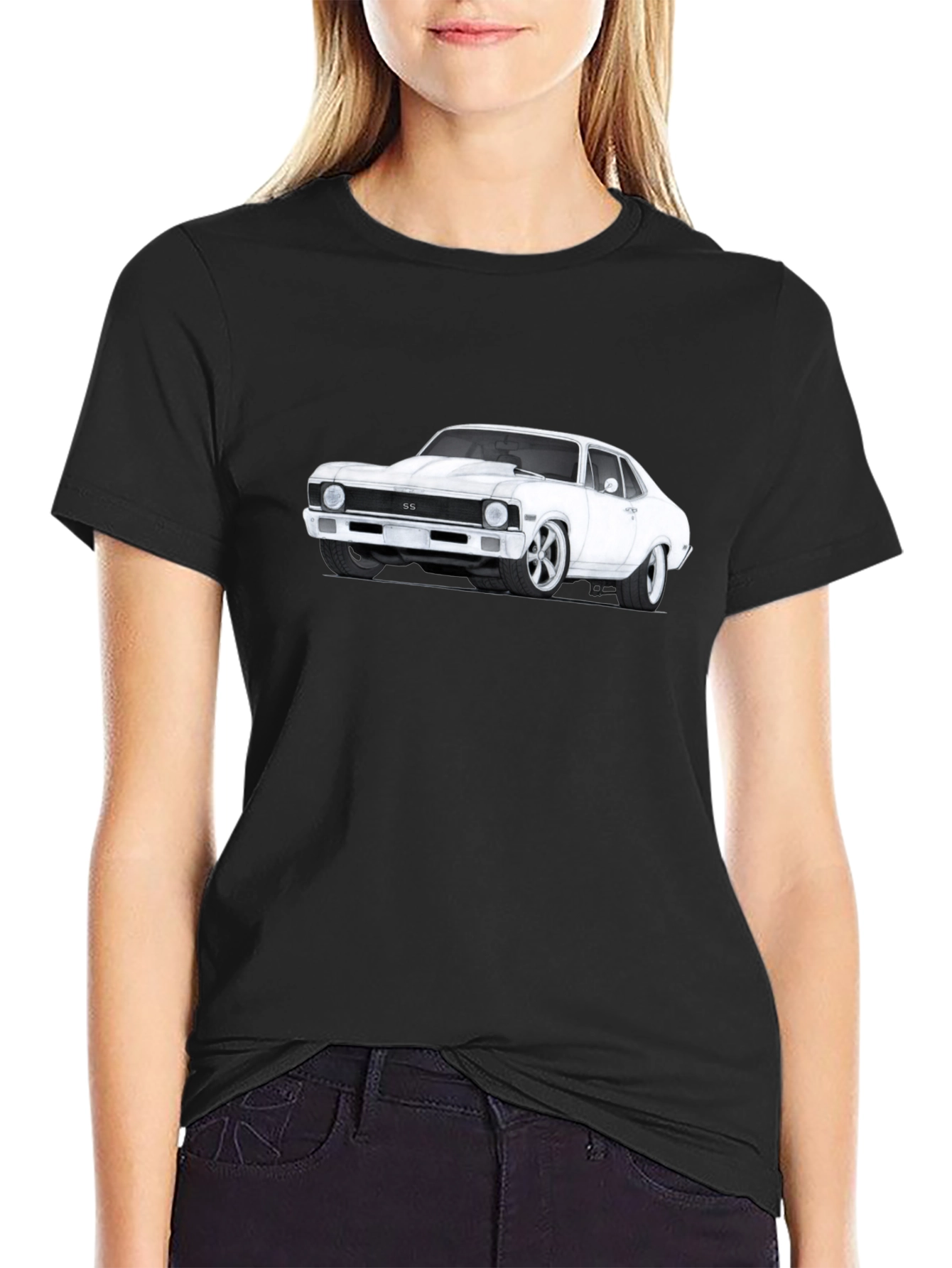 Classic Car Graphic T-Shirt - Black
