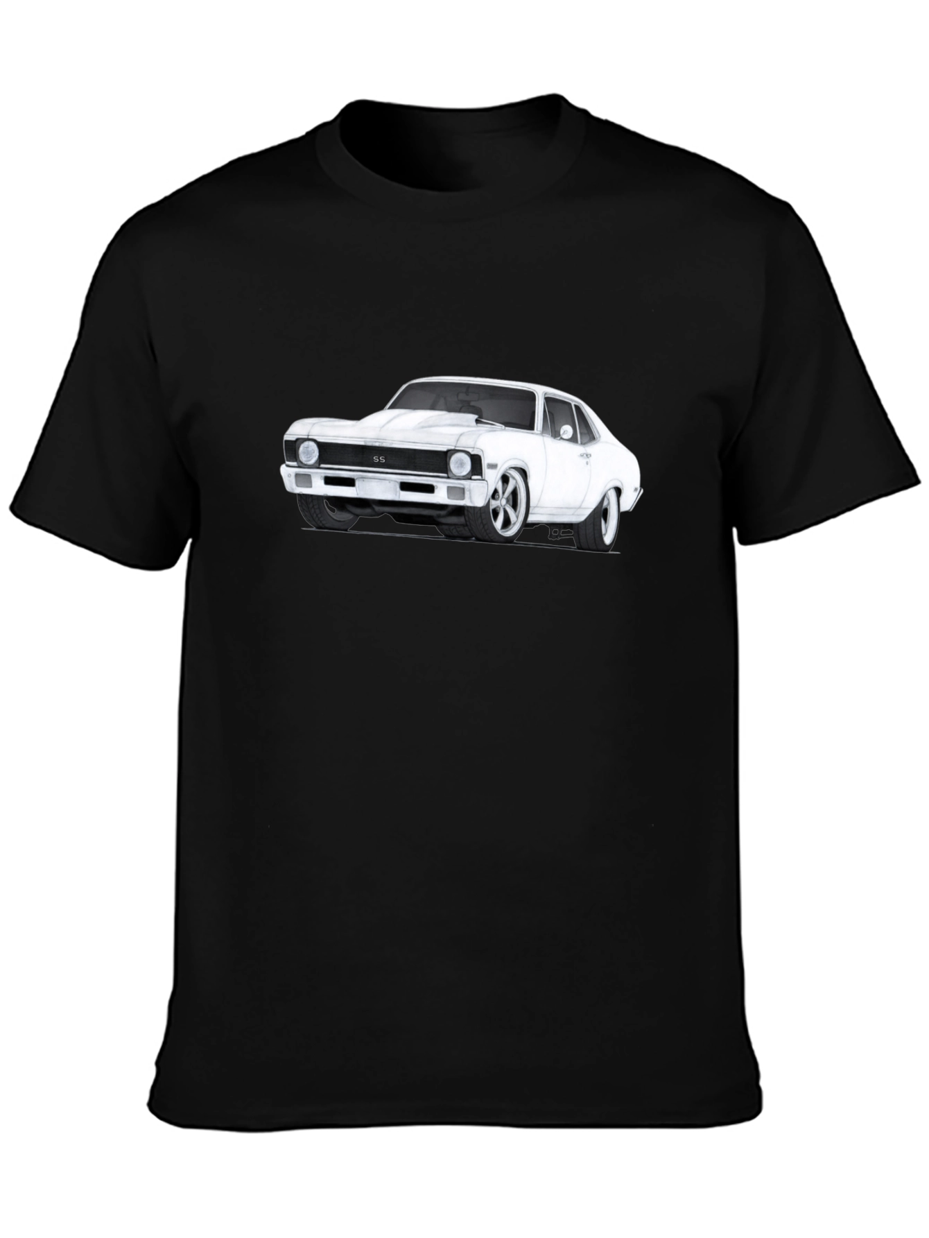 Classic Car Graphic T-Shirt - Black