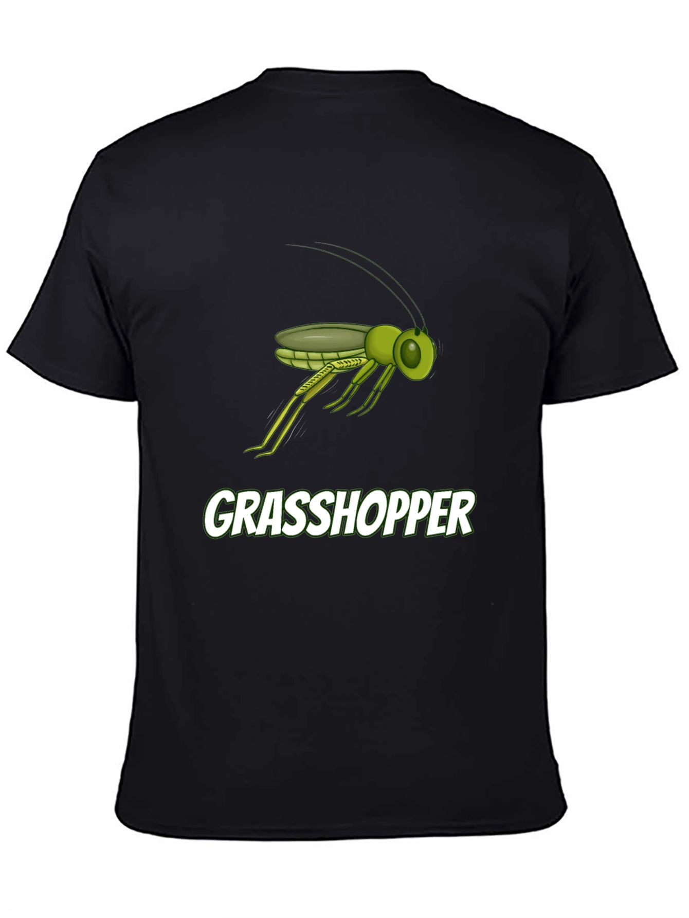 Grasshopper Graphic Tee - Black Cotton T-Shirt