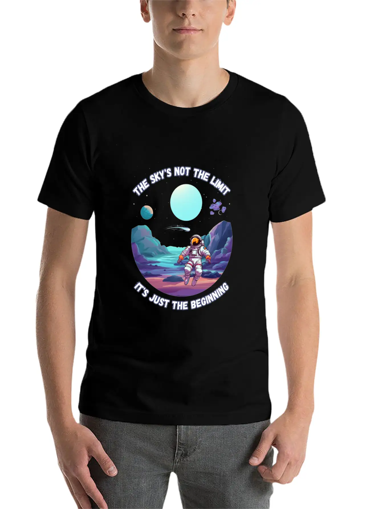The Sky's Not The Limit. It's Just The Beginning. Relaxed Everyday Tee – Lightweight And Durable Cotton