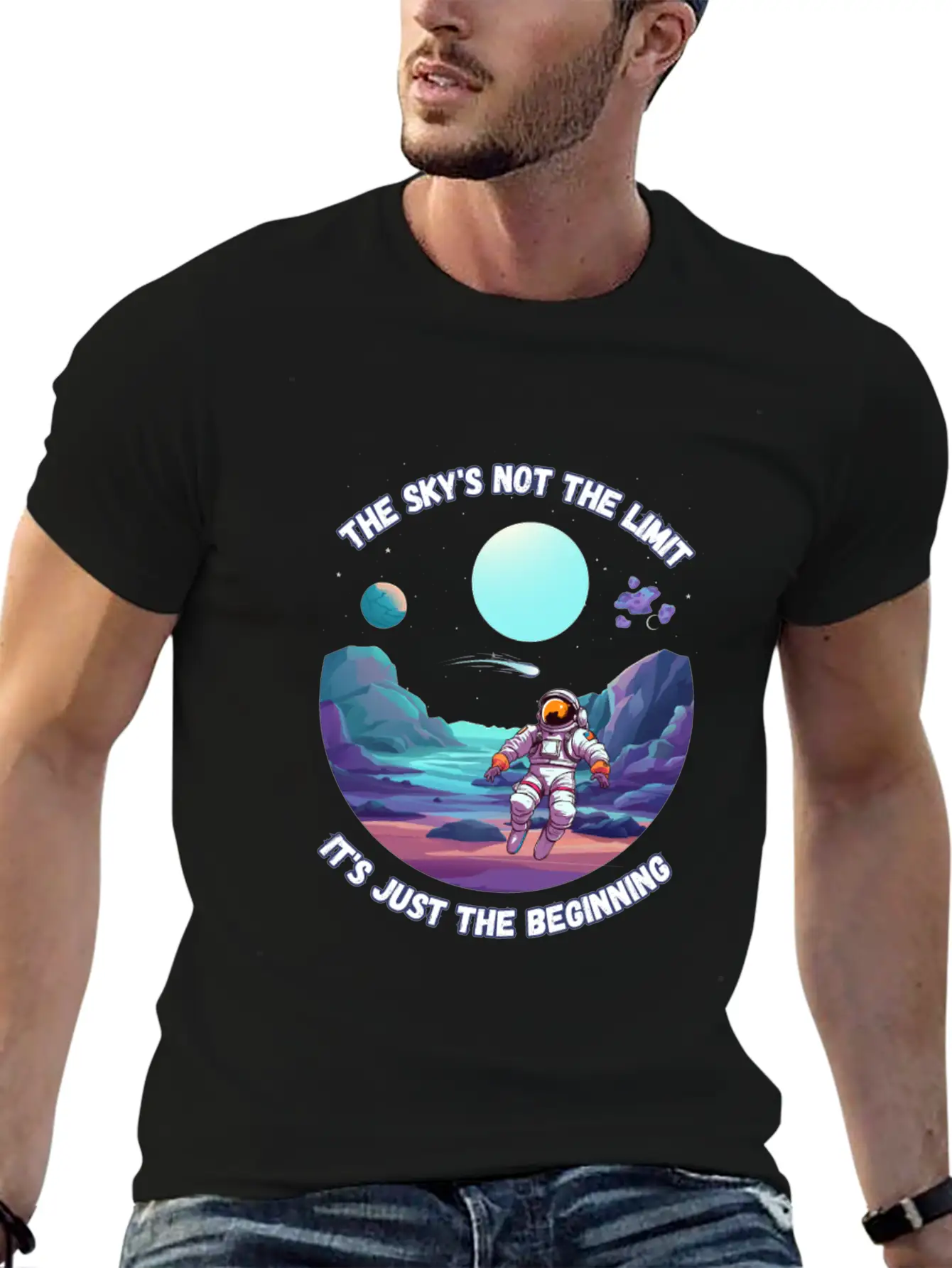 The Sky's Not The Limit. It's Just The Beginning. Relaxed Everyday Tee – Lightweight And Durable Cotton