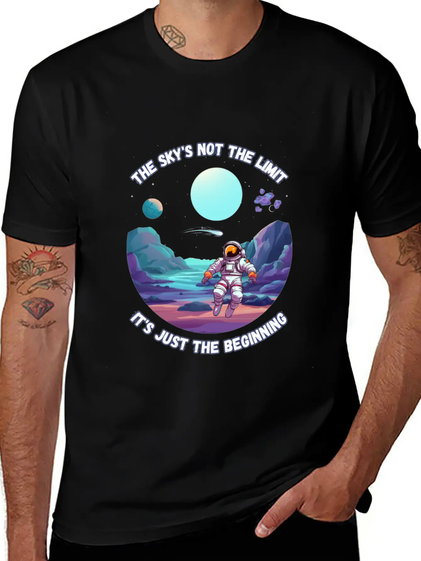 The Sky's Not The Limit. It's Just The Beginning. Relaxed Everyday Tee – Lightweight And Durable Cotton