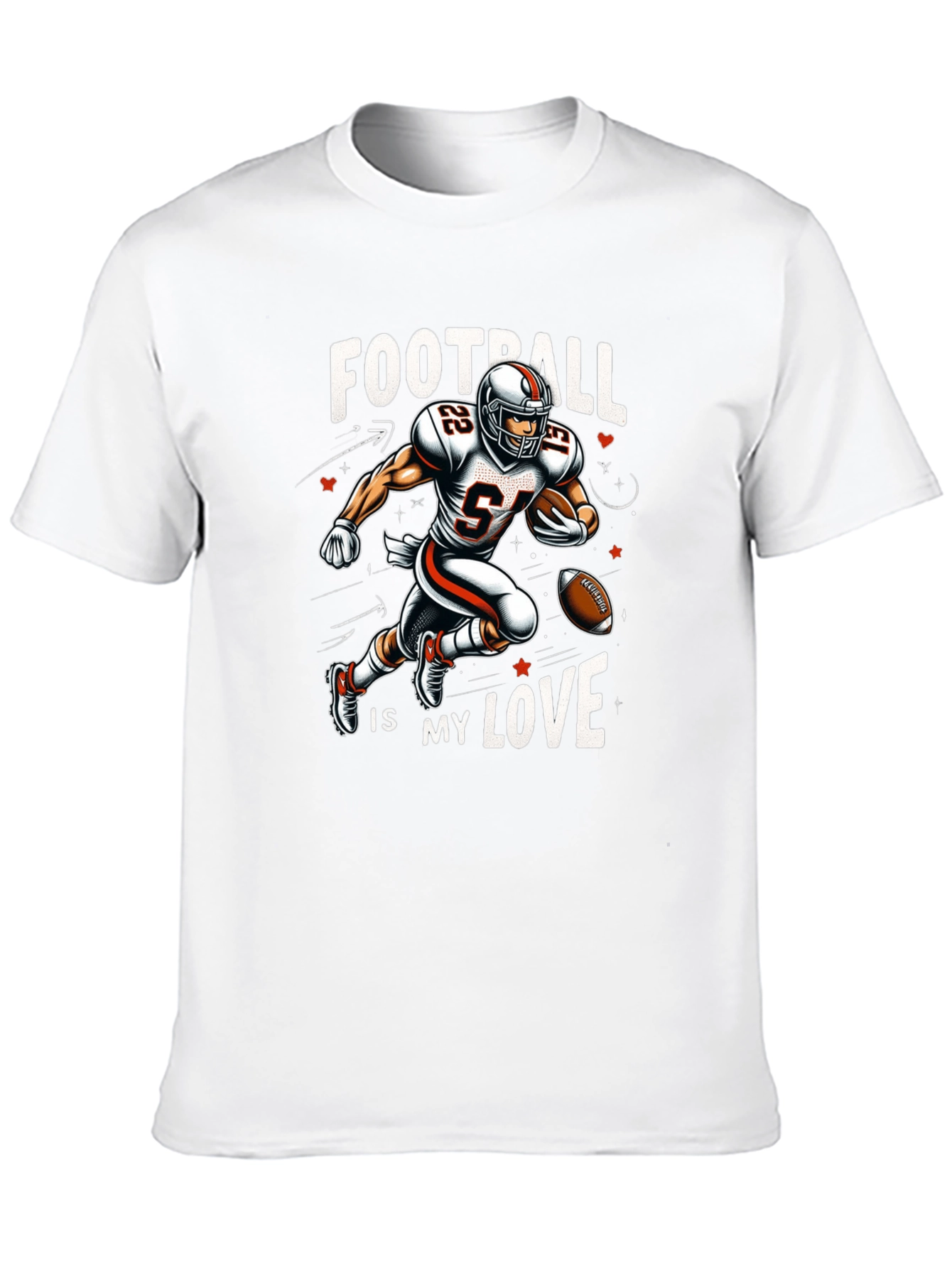 Football is My Love Black T-Shirt