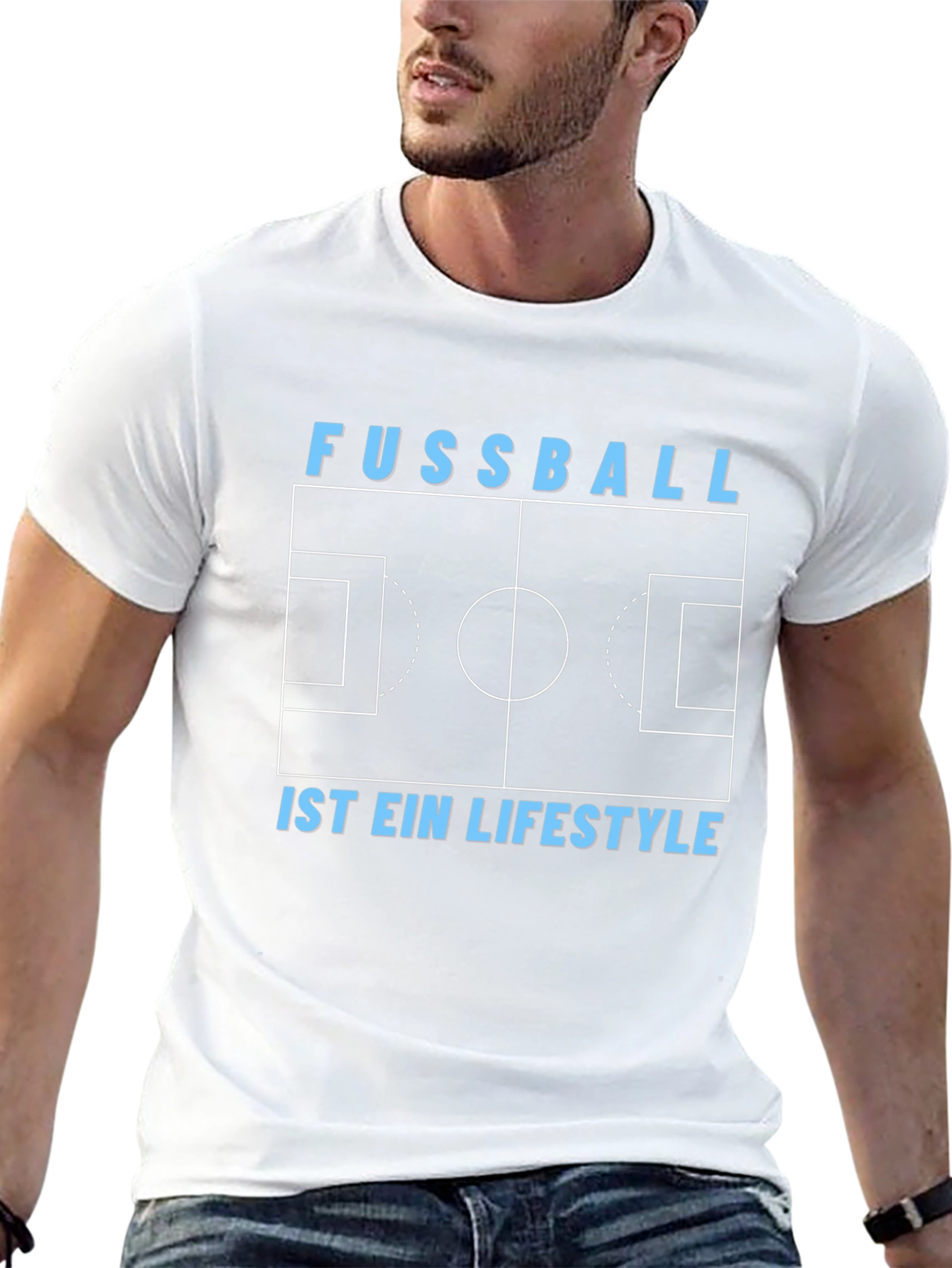 Fussball is Lifestyle Soccer Field Graphic Tee