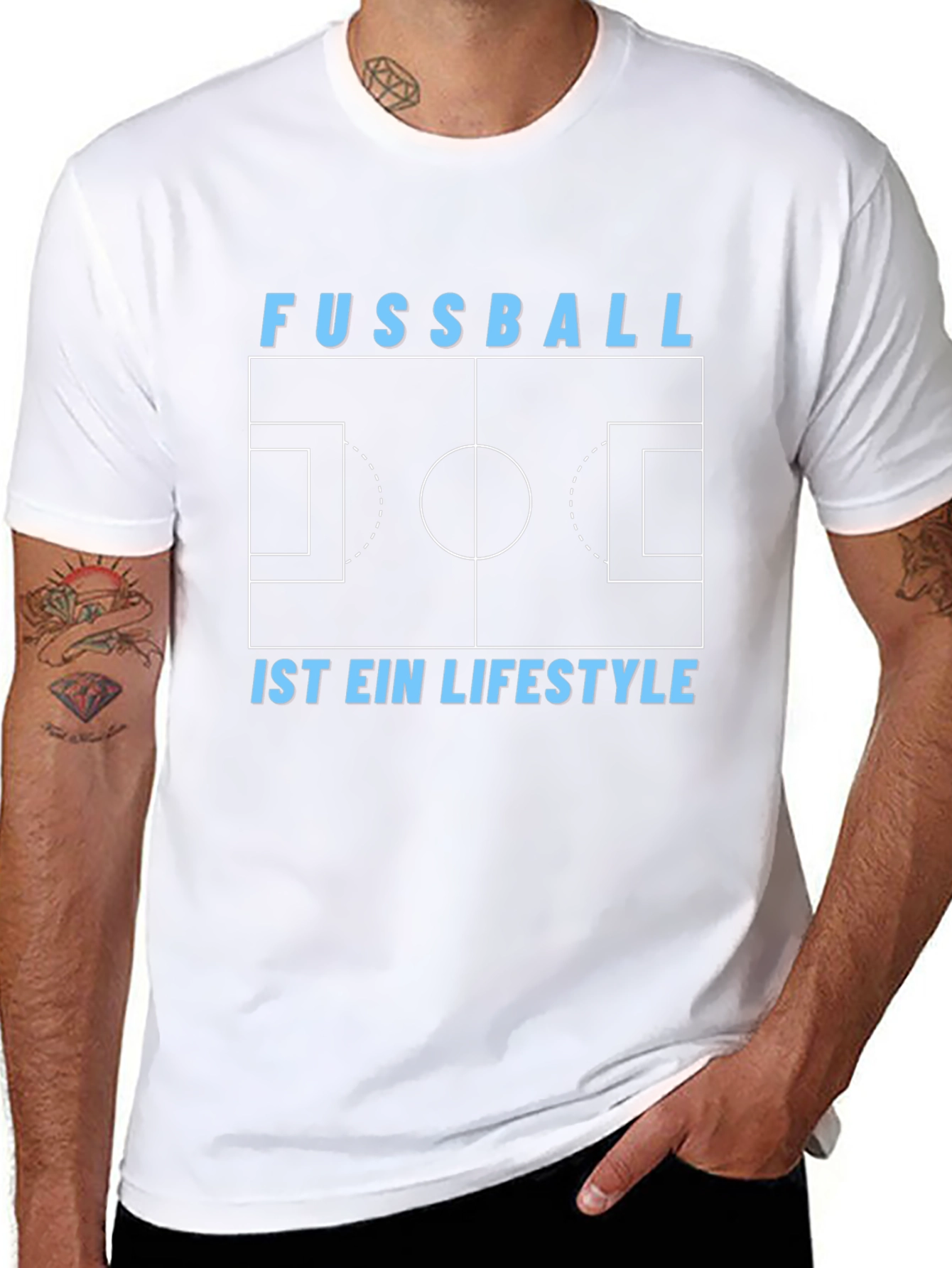 Fussball is Lifestyle Soccer Field Graphic Tee