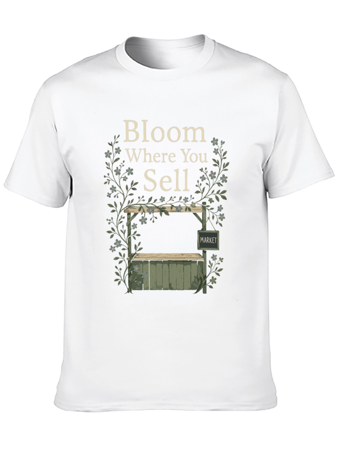 Bloom Where You Sell Black Graphic T-Shirt