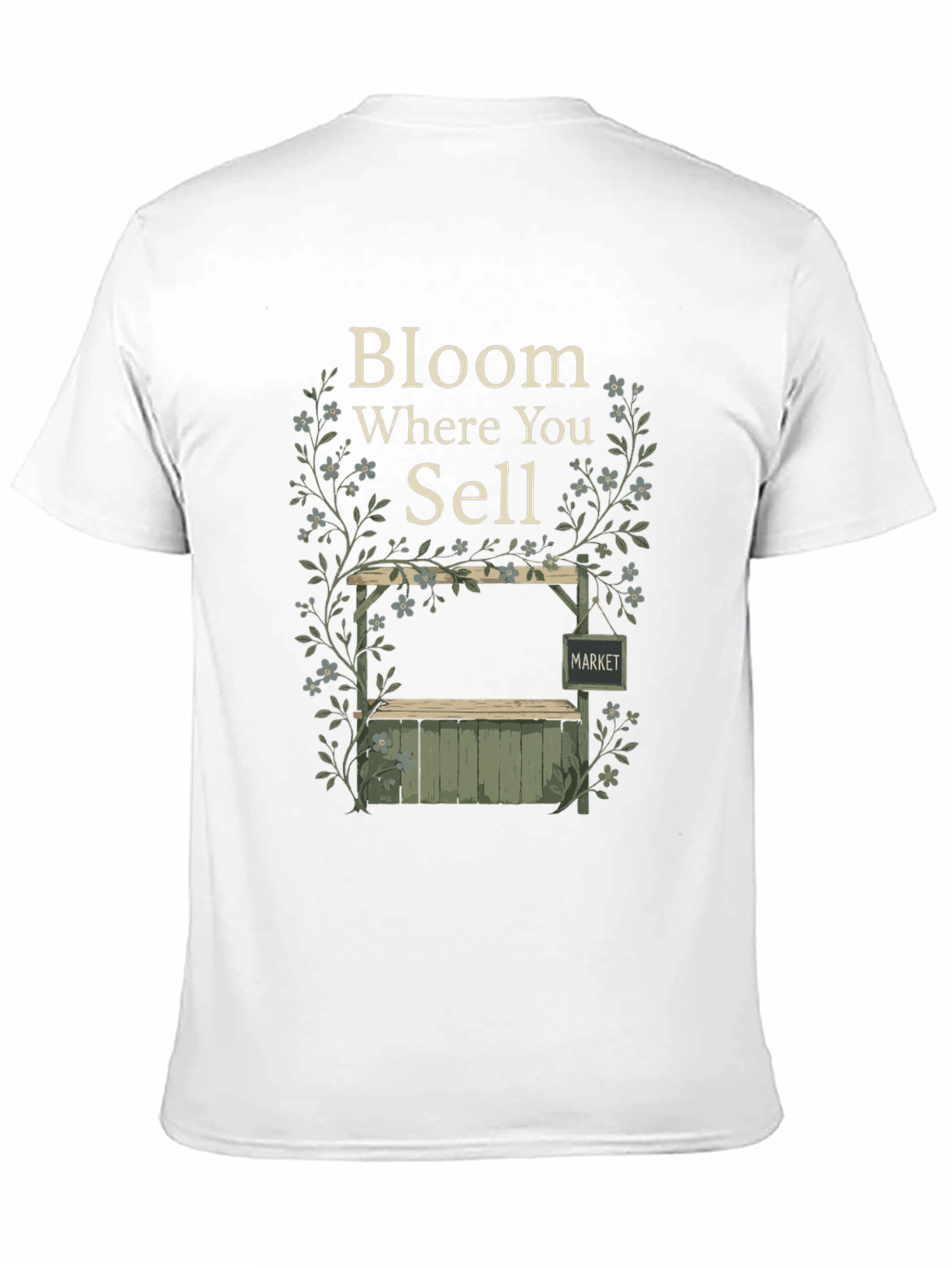 Bloom Where You Sell Black Graphic T-Shirt