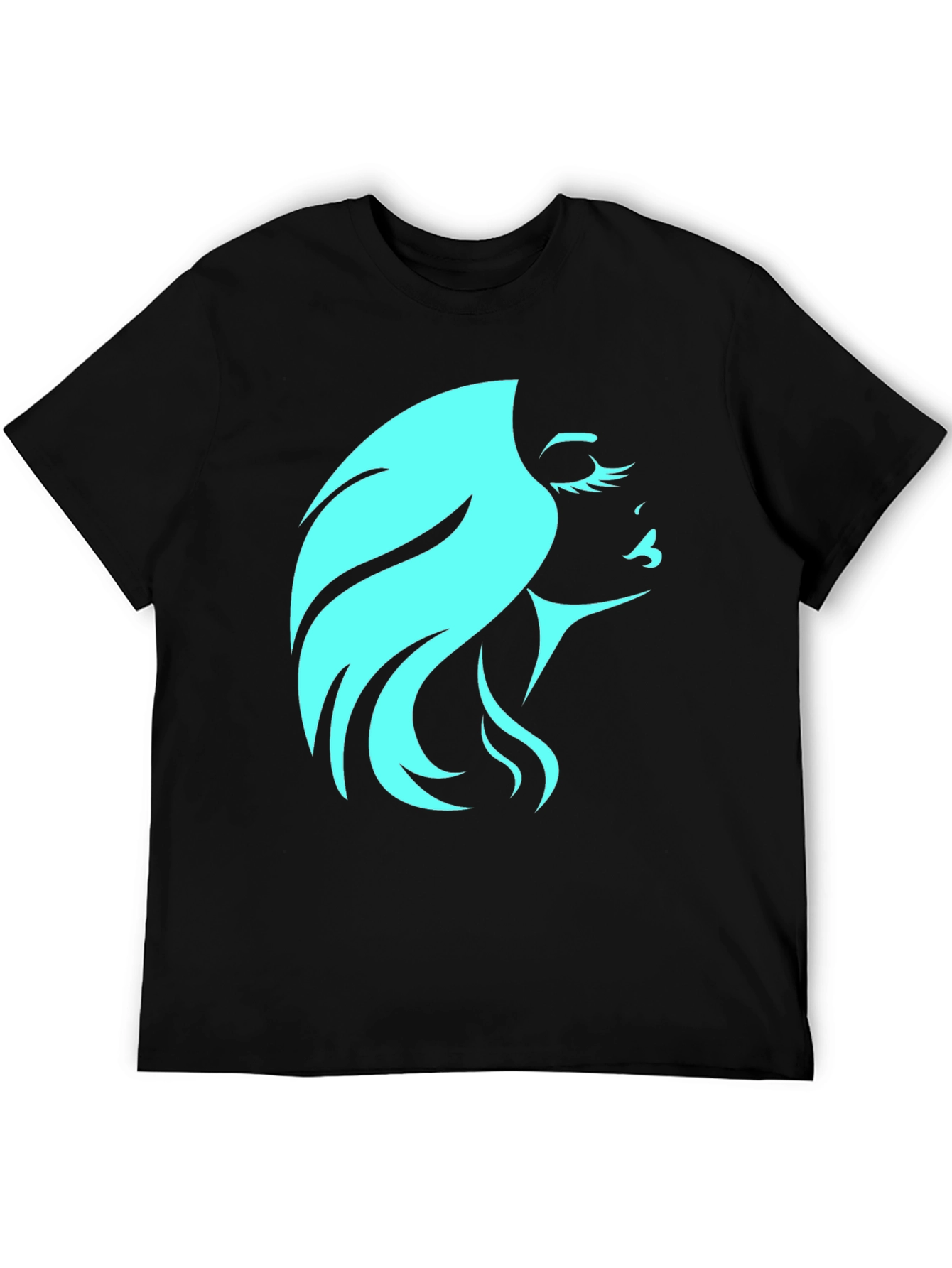 Stylish Woman Graphic T-Shirt - Black