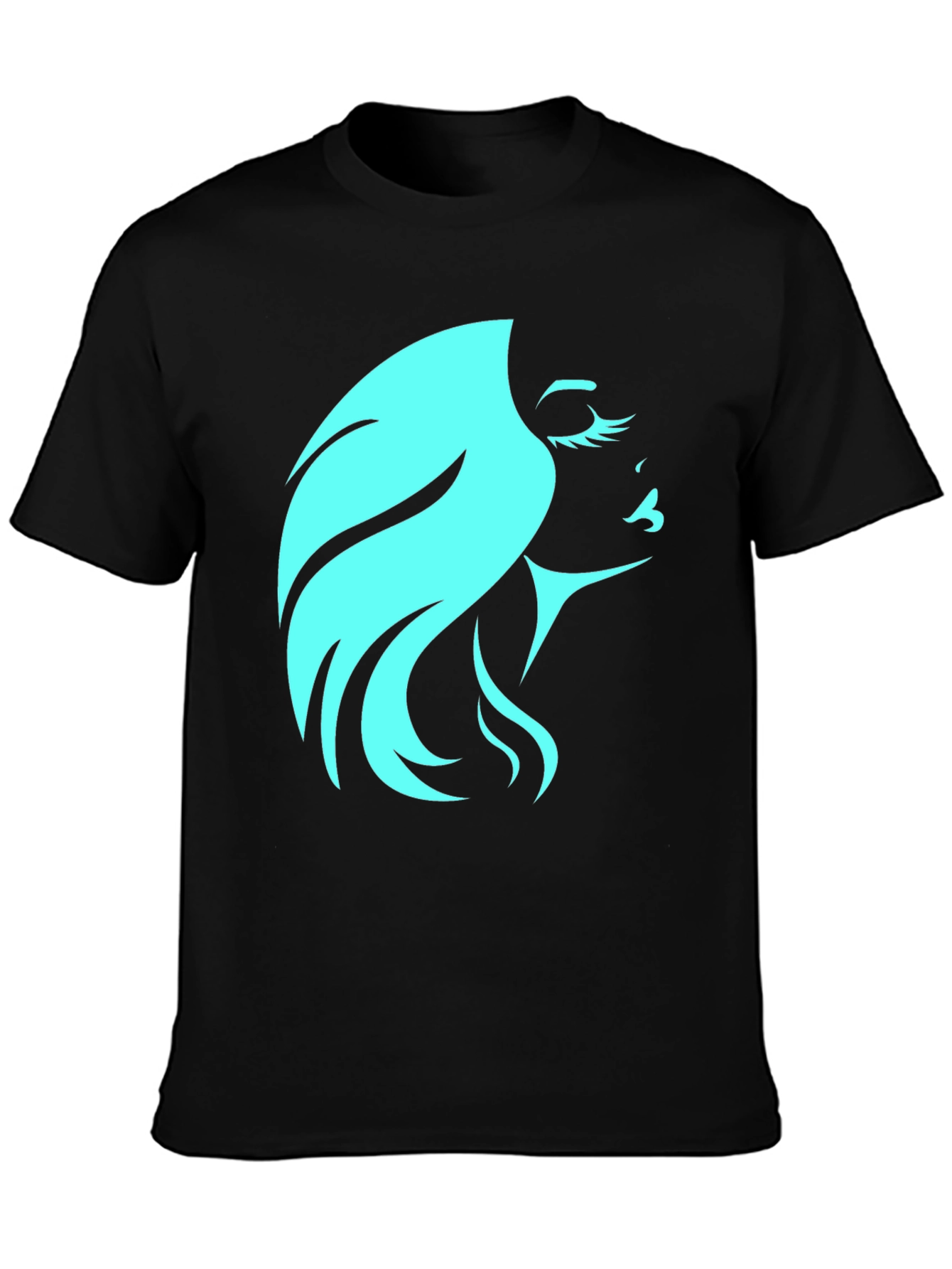 Stylish Woman Graphic T-Shirt - Black