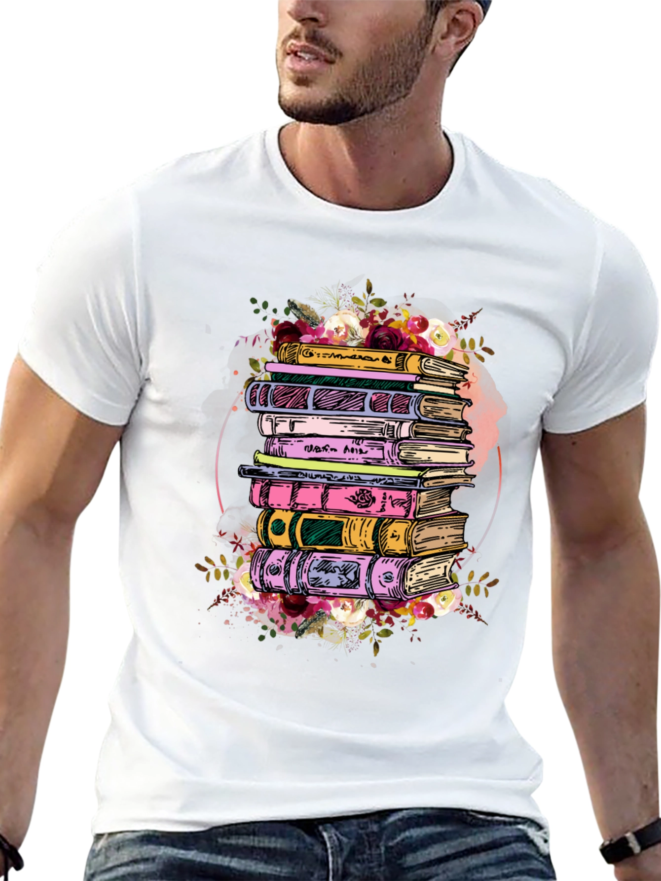 Floral Books Graphic Tee