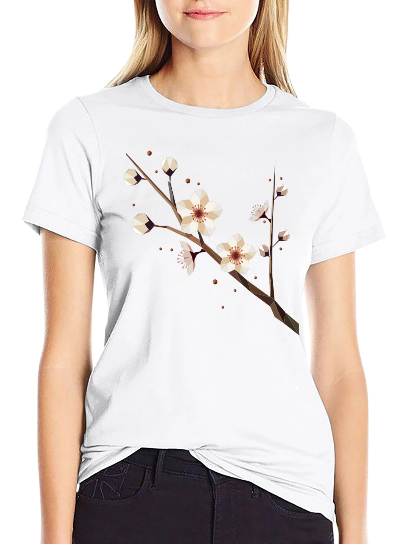 Geometric Blossom Tee - Modern Graphic Print Shirt