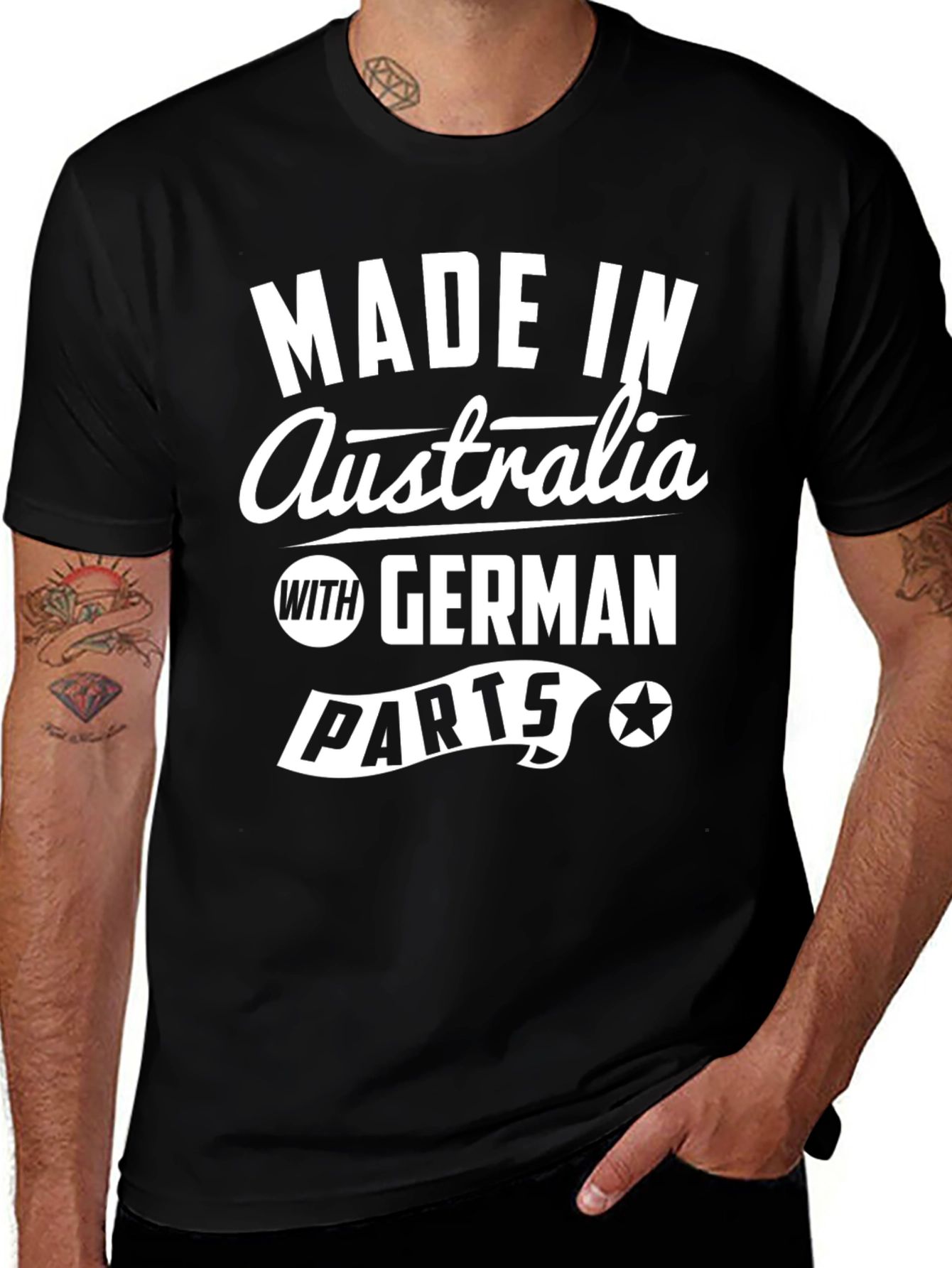 Made In Australia with German Parts Funny T-Shirt