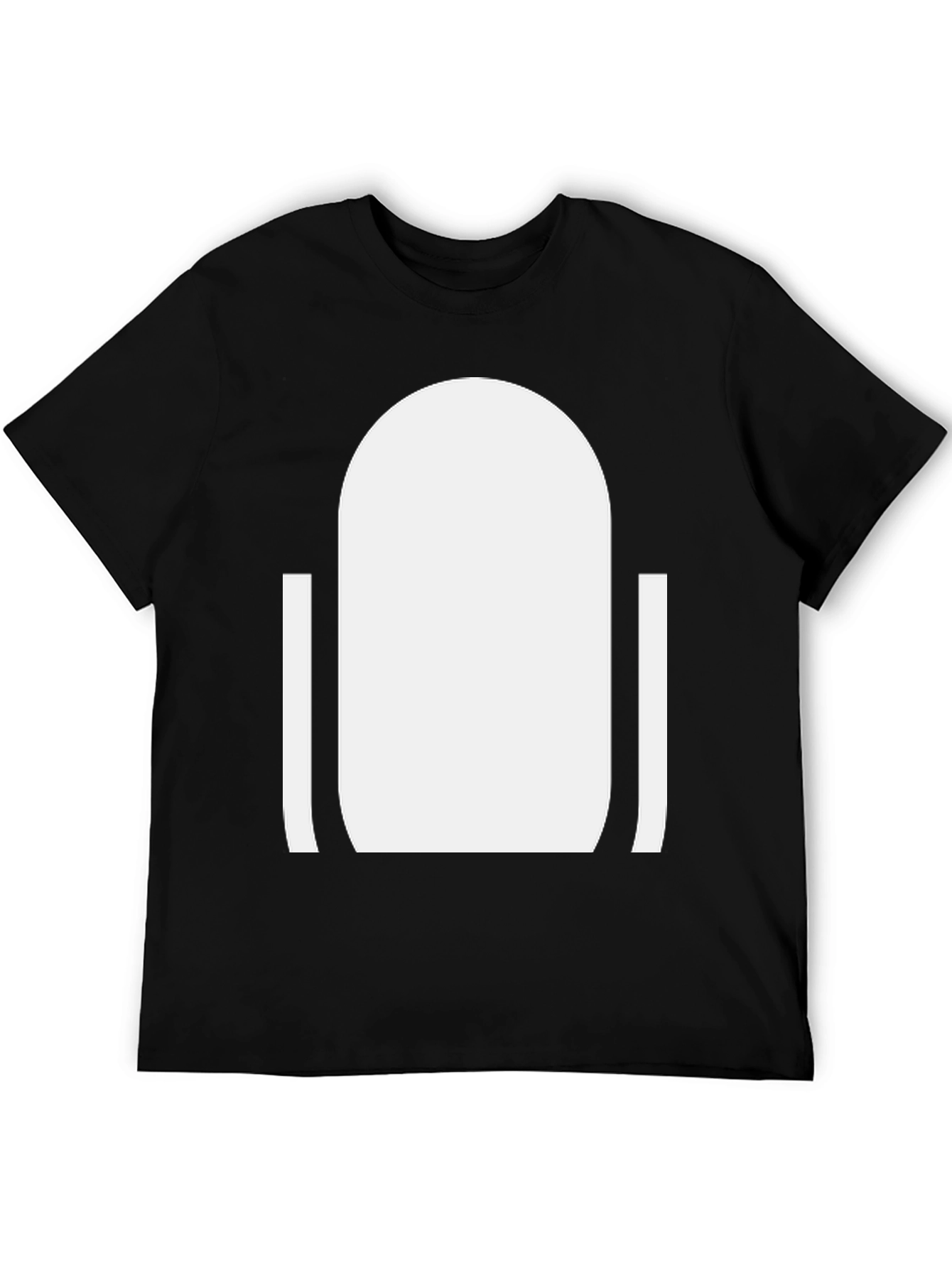 Modern White Doorway Graphic Black T-Shirt