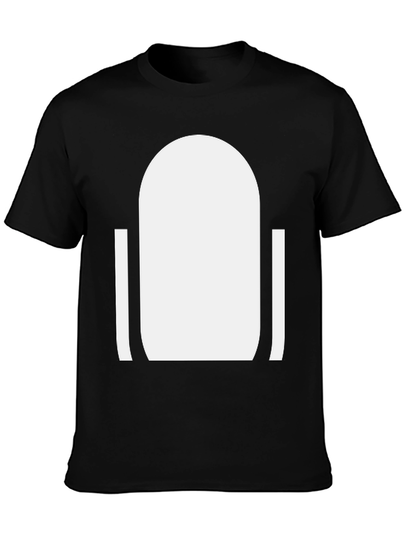 Modern White Doorway Graphic Black T-Shirt