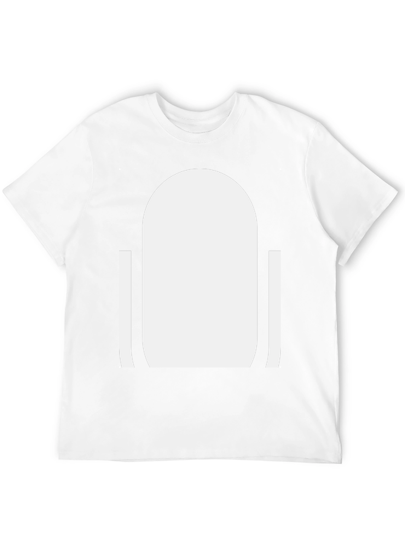 Modern White Doorway Graphic Black T-Shirt