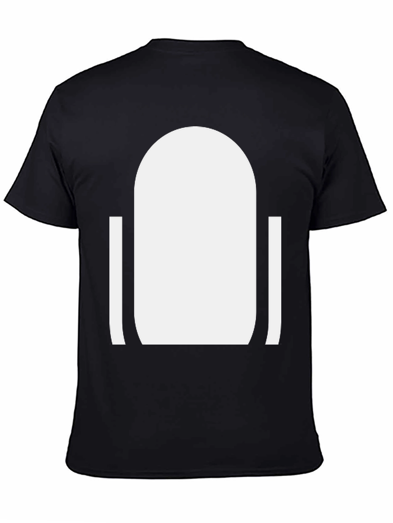 Modern White Doorway Graphic Black T-Shirt