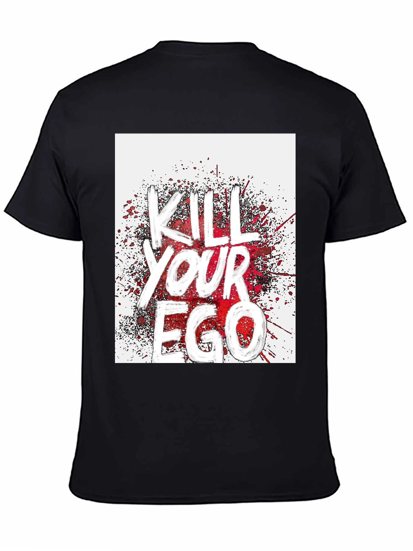 Kill Your Ego Graphic Tee - Black Cotton Blend