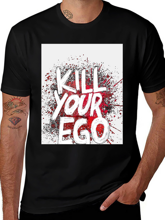 Kill Your Ego Graphic Tee - Black Cotton Blend
