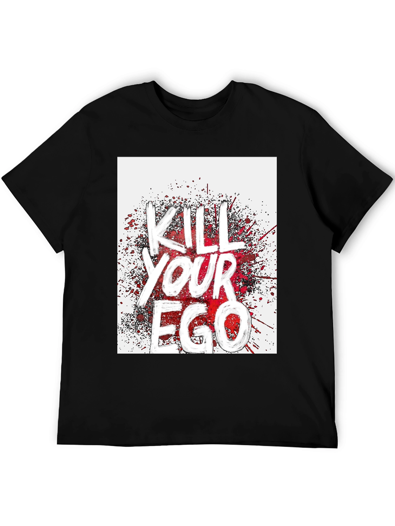 Kill Your Ego Graphic Tee - Black Cotton Blend
