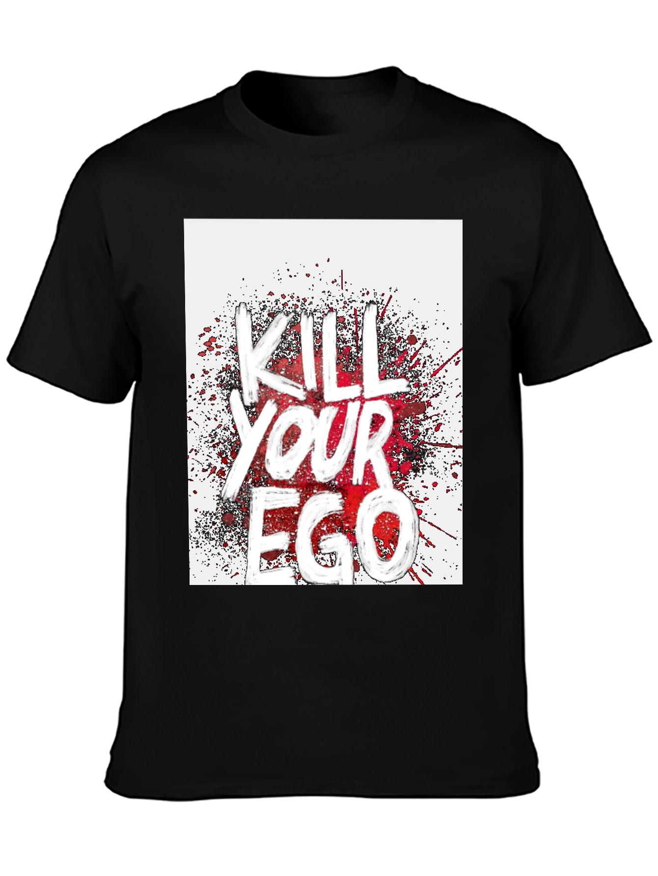 Kill Your Ego Graphic Tee - Black Cotton Blend