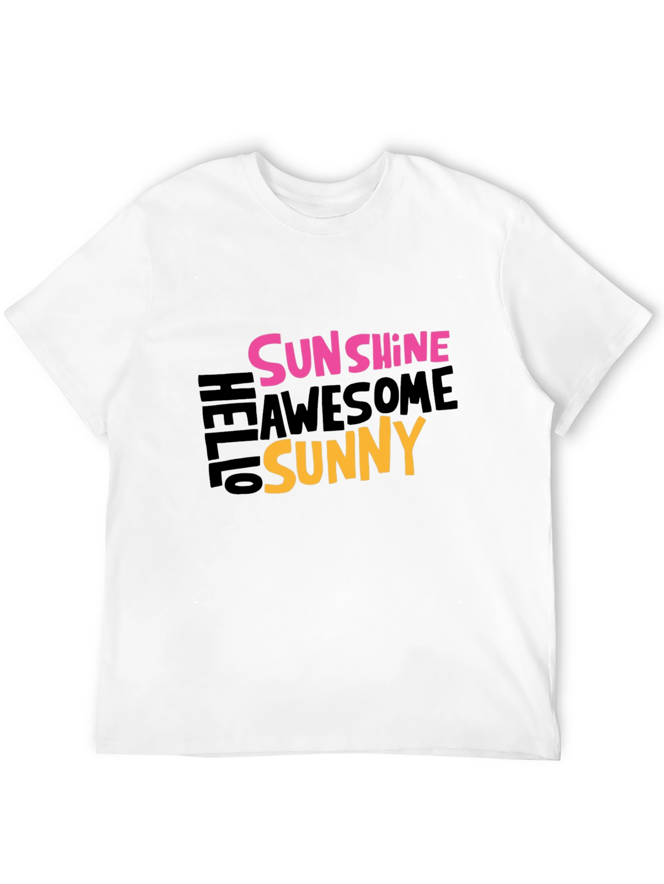 Sunshine Awesome Sunny Graphic Tee - Black Cotton T-Shirt