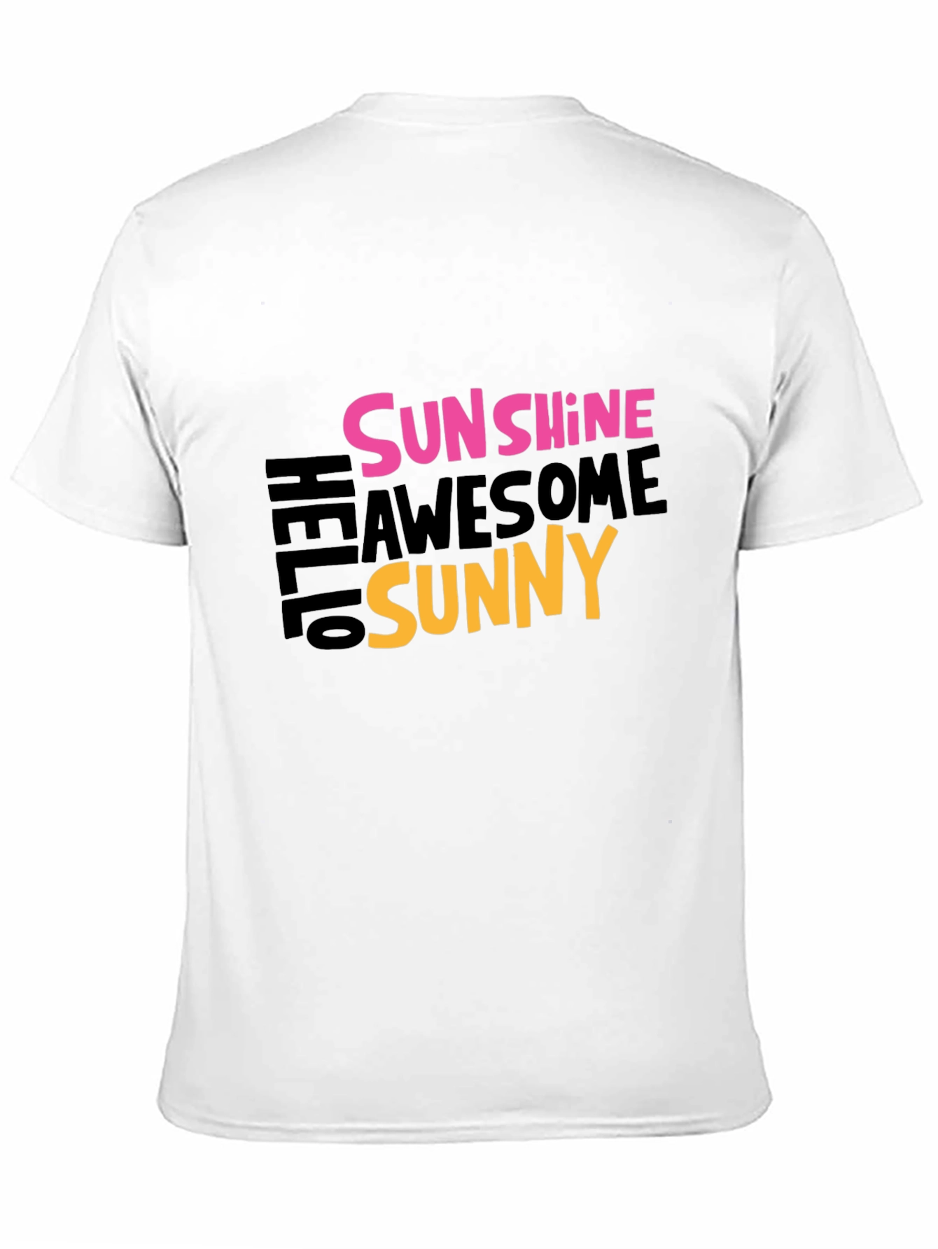 Sunshine Awesome Sunny Graphic Tee - Black Cotton T-Shirt