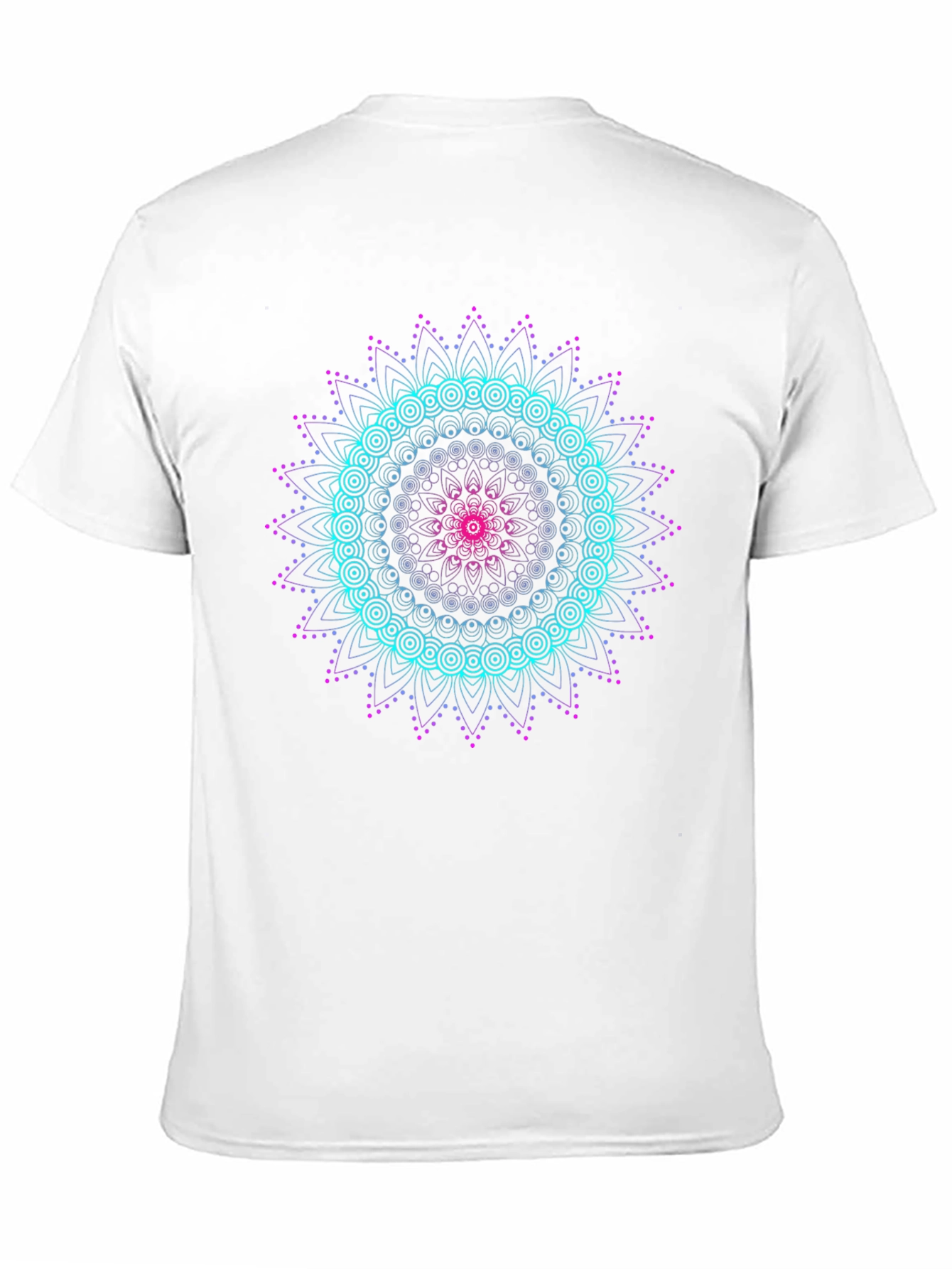 Geometric Mandala Graphic Tee - Black