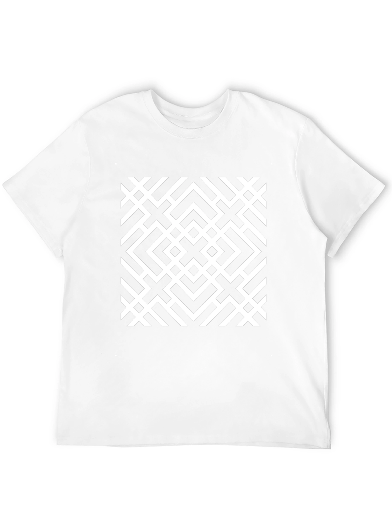 Geometric Pattern Tee - Modern Black Graphic T-Shirt
