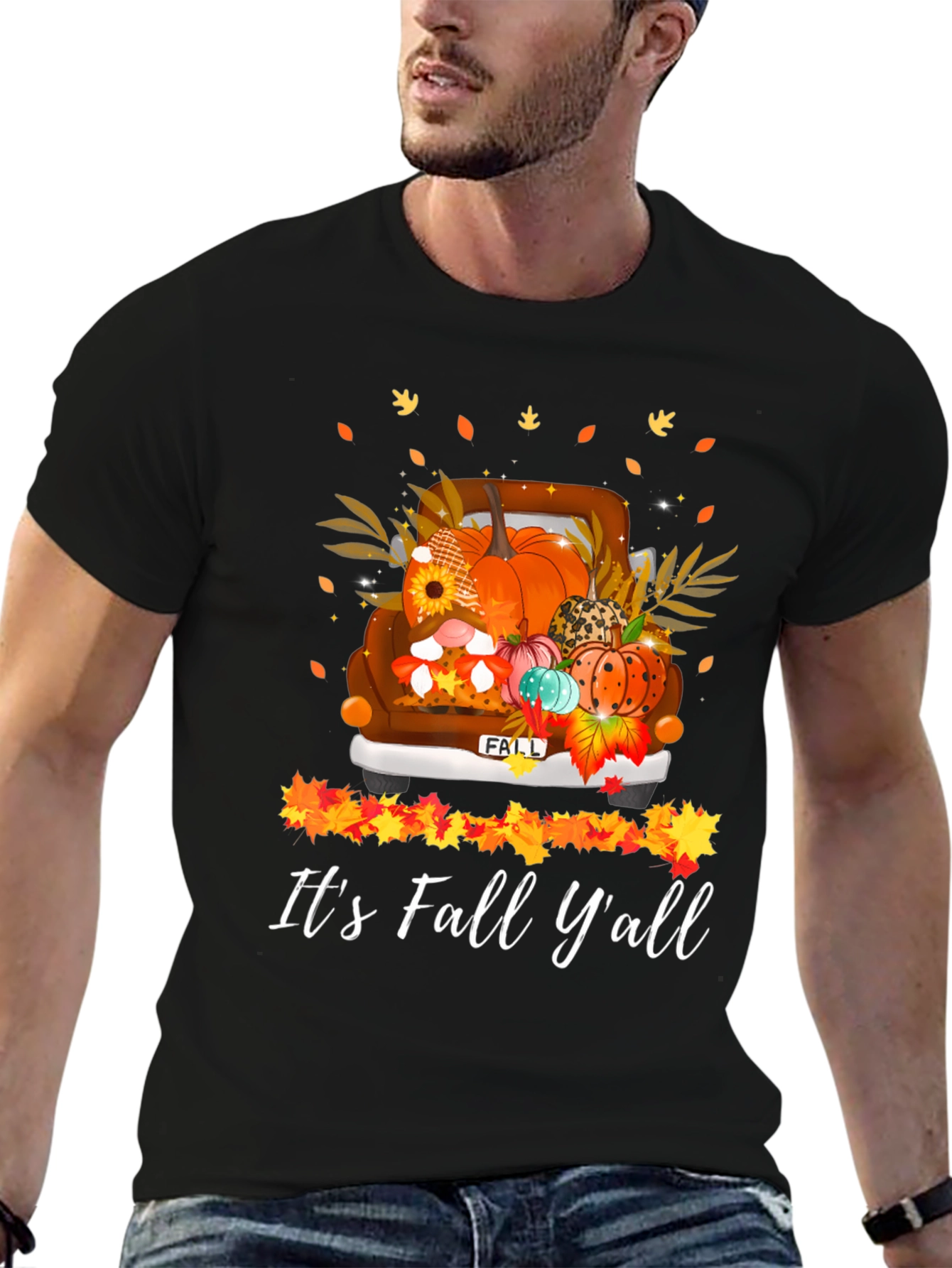 Its Fall Yall T-Shirt - Autumn Truck Graphic Tee